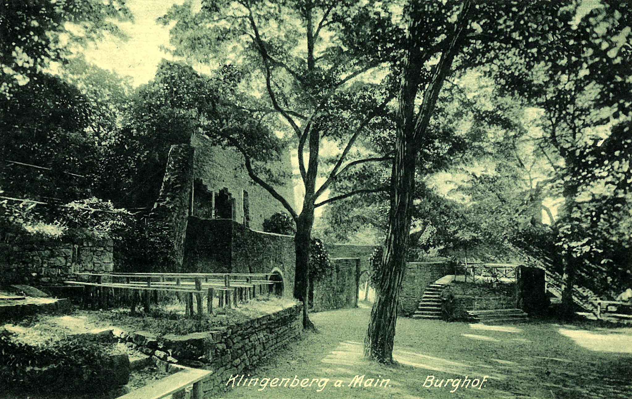 Ansichtskarte der Burgruine um 1925