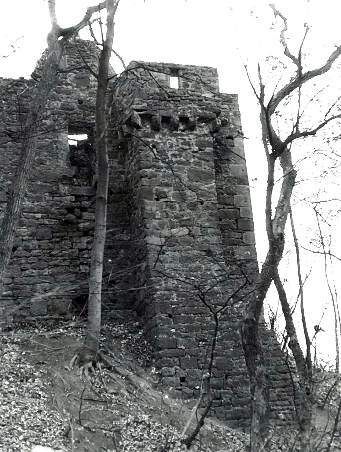 Nördliche Außenmauer um 1970