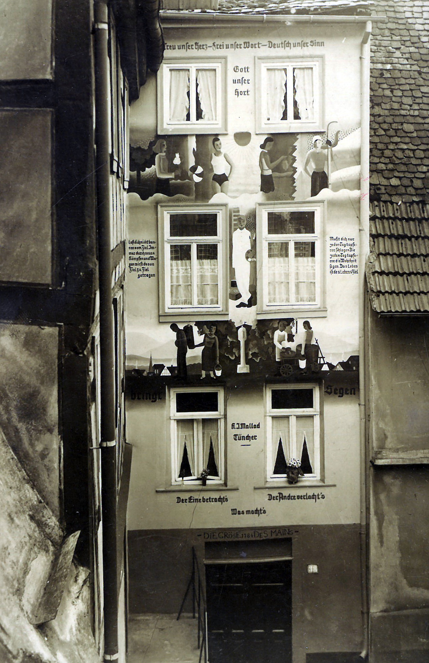 Die Hauptstraße 38 um 1950