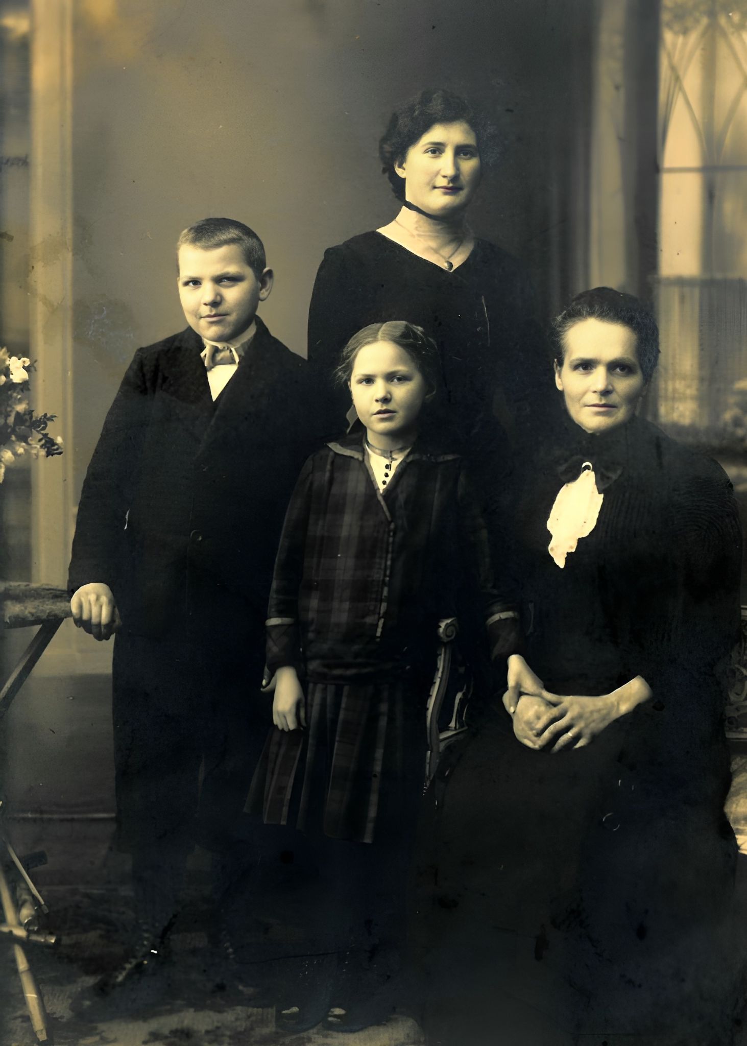 Familienfoto, Mutter und Geschwister von Therese Becker