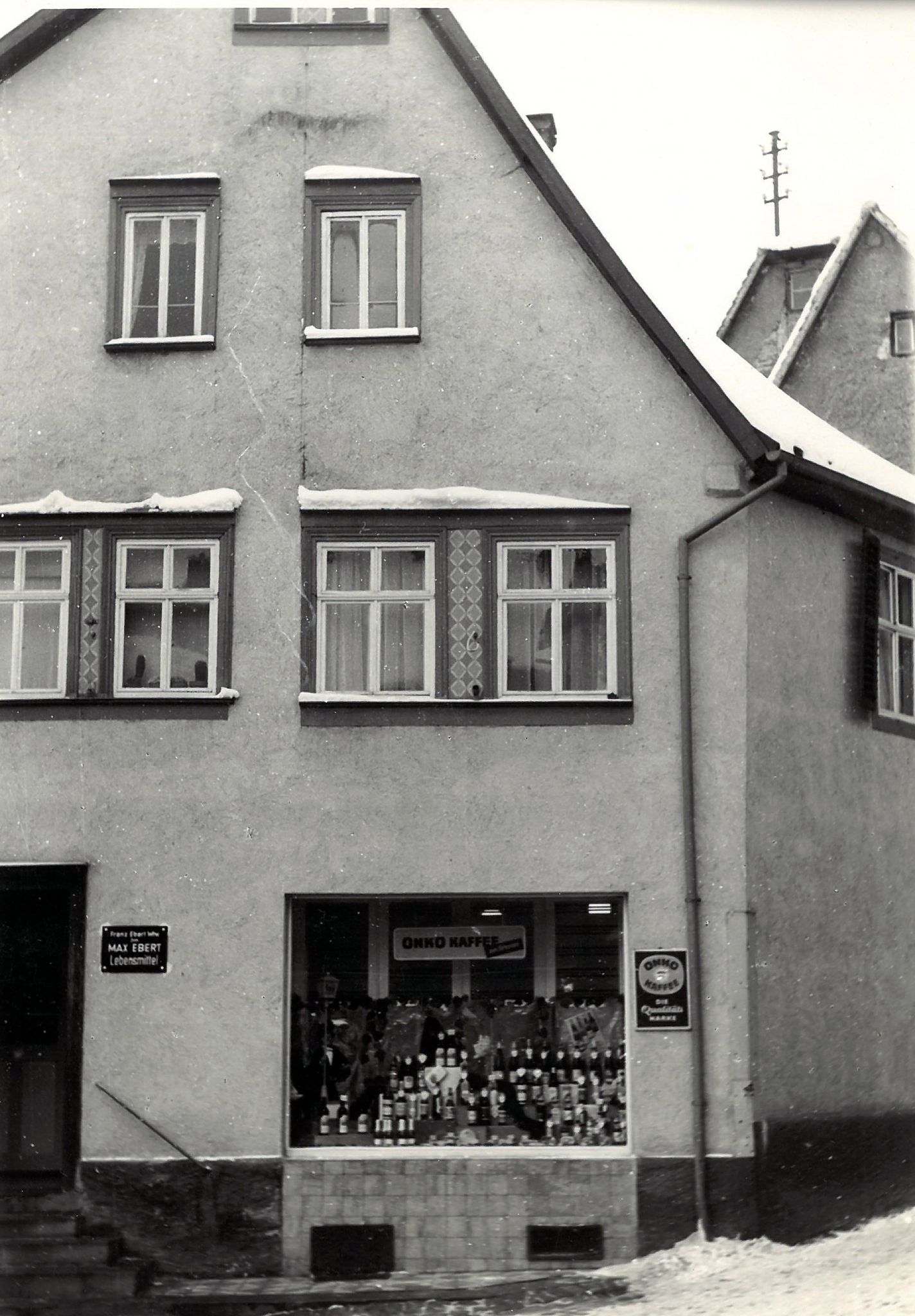 Lebensmittelmarkt Ebert um 1960