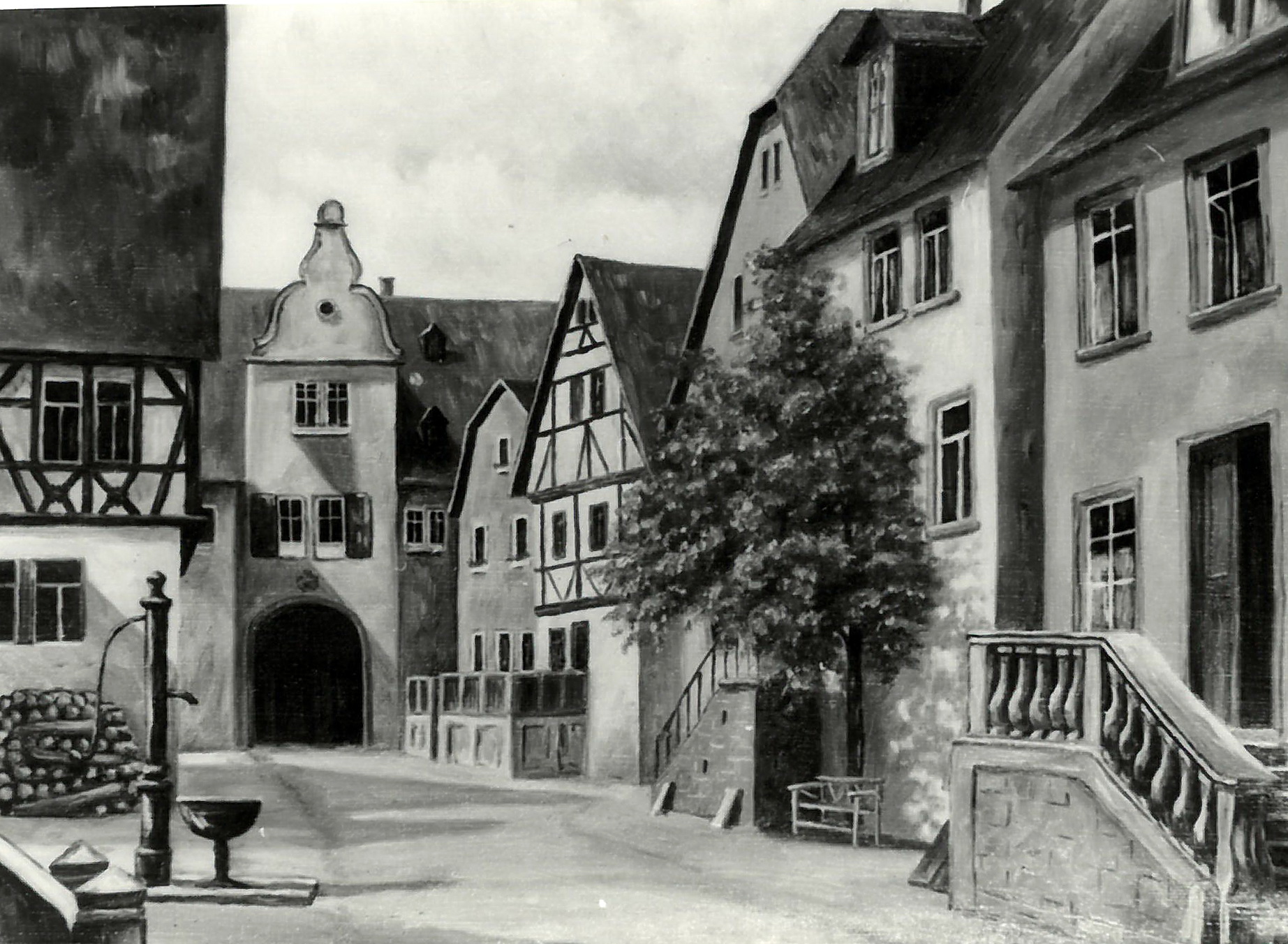 Blick in die Hofstraße um 1920