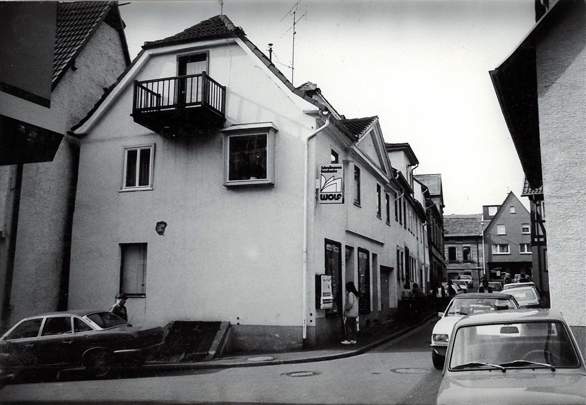 Das Schreibwarengeschäft von Inge Wolf um 1980