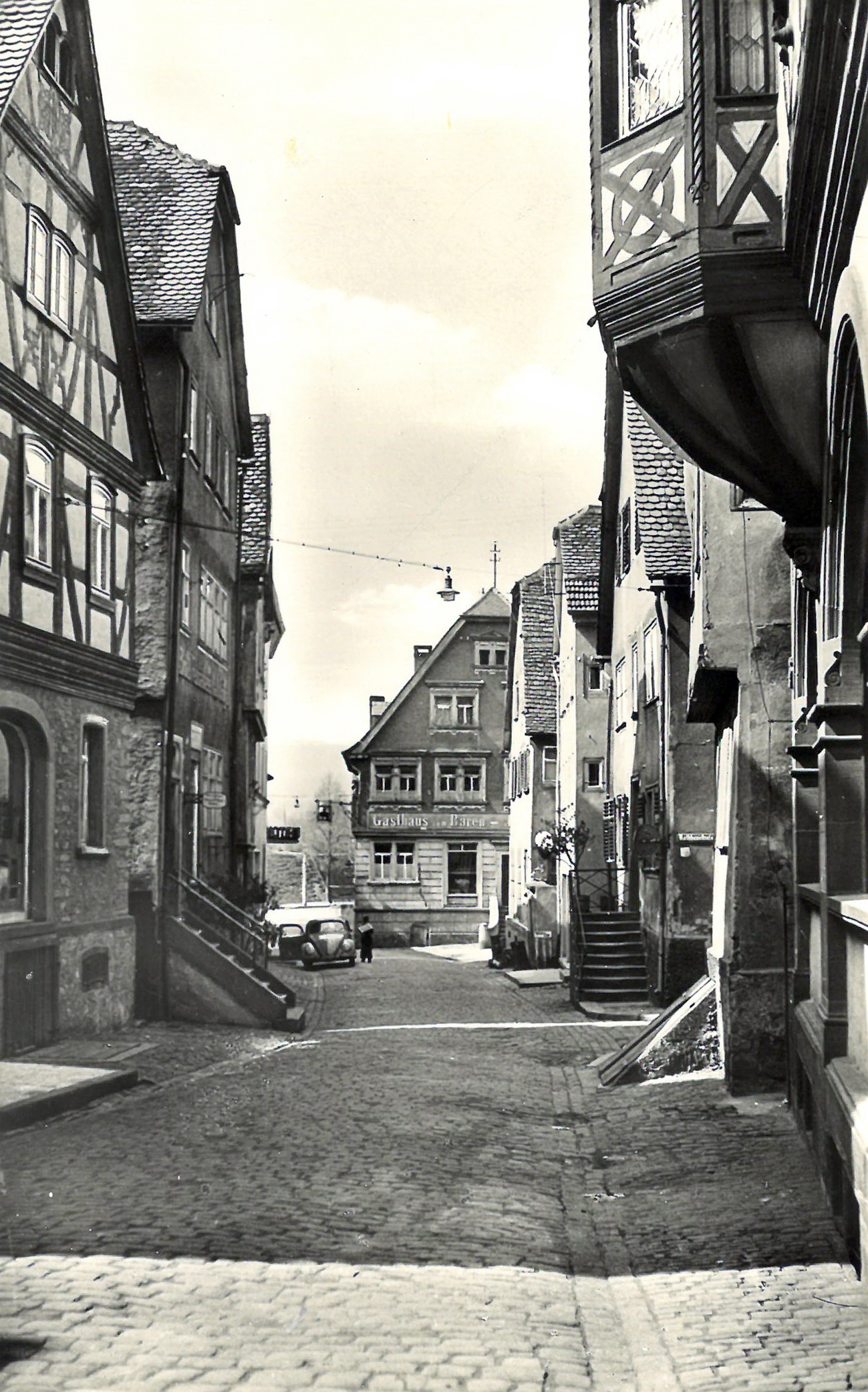 Blick in die Lindenstraße um 1950