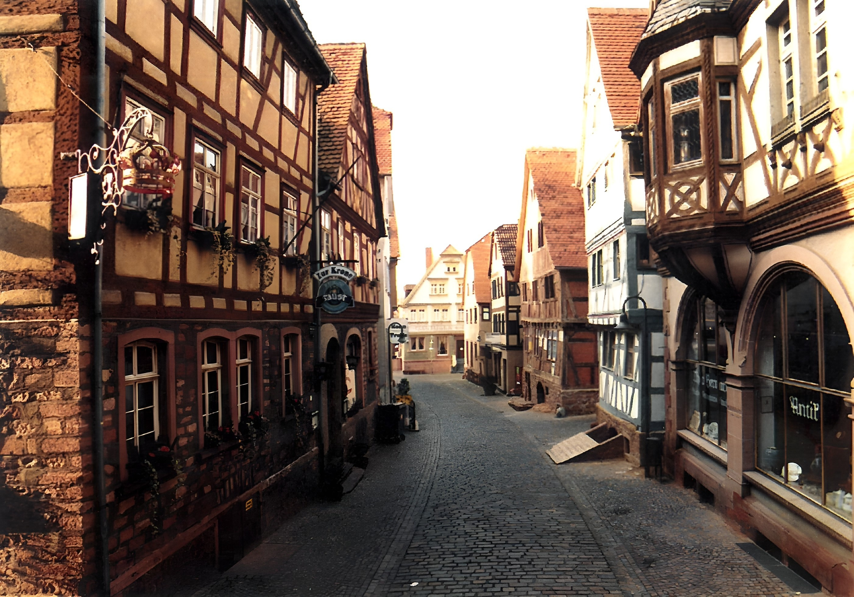 Blick in die Lindenstraße um 1990