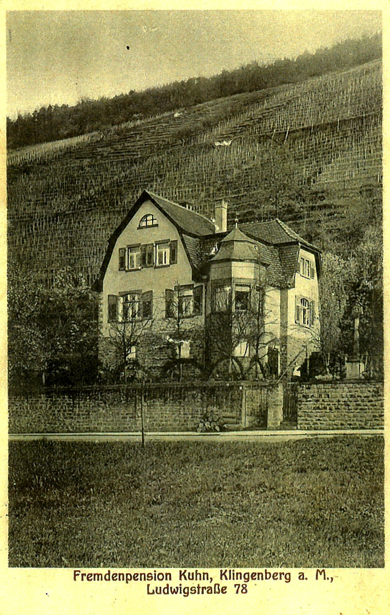 Ansichtskarte der Fremdenpension Kuhn