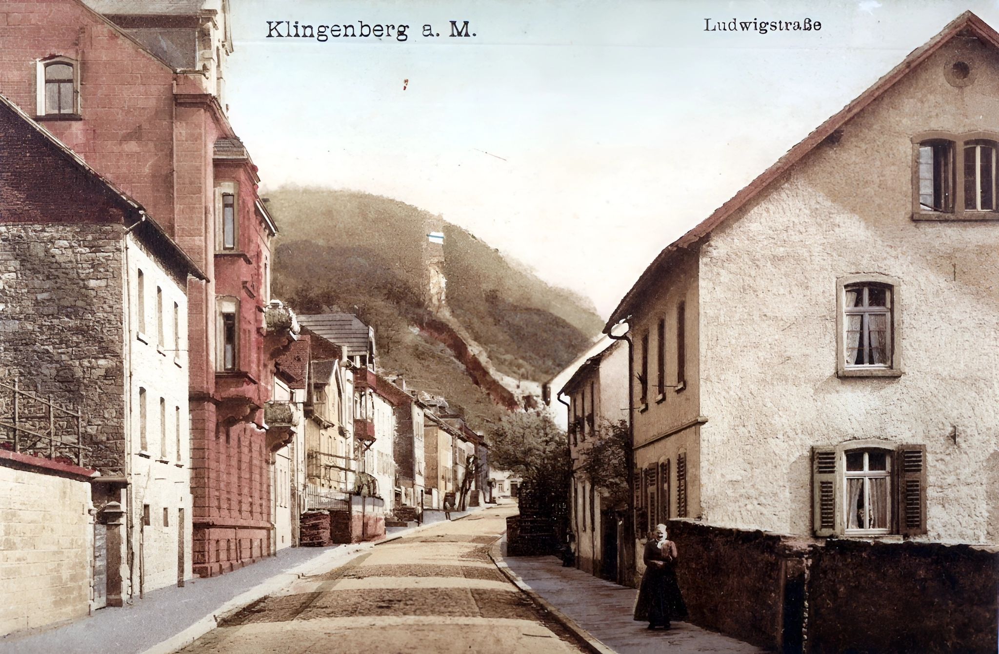 Ansichtskarte der Ludwigstraße um 1912