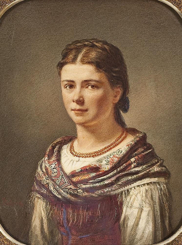 Halbportrait eines jungen Mädchens