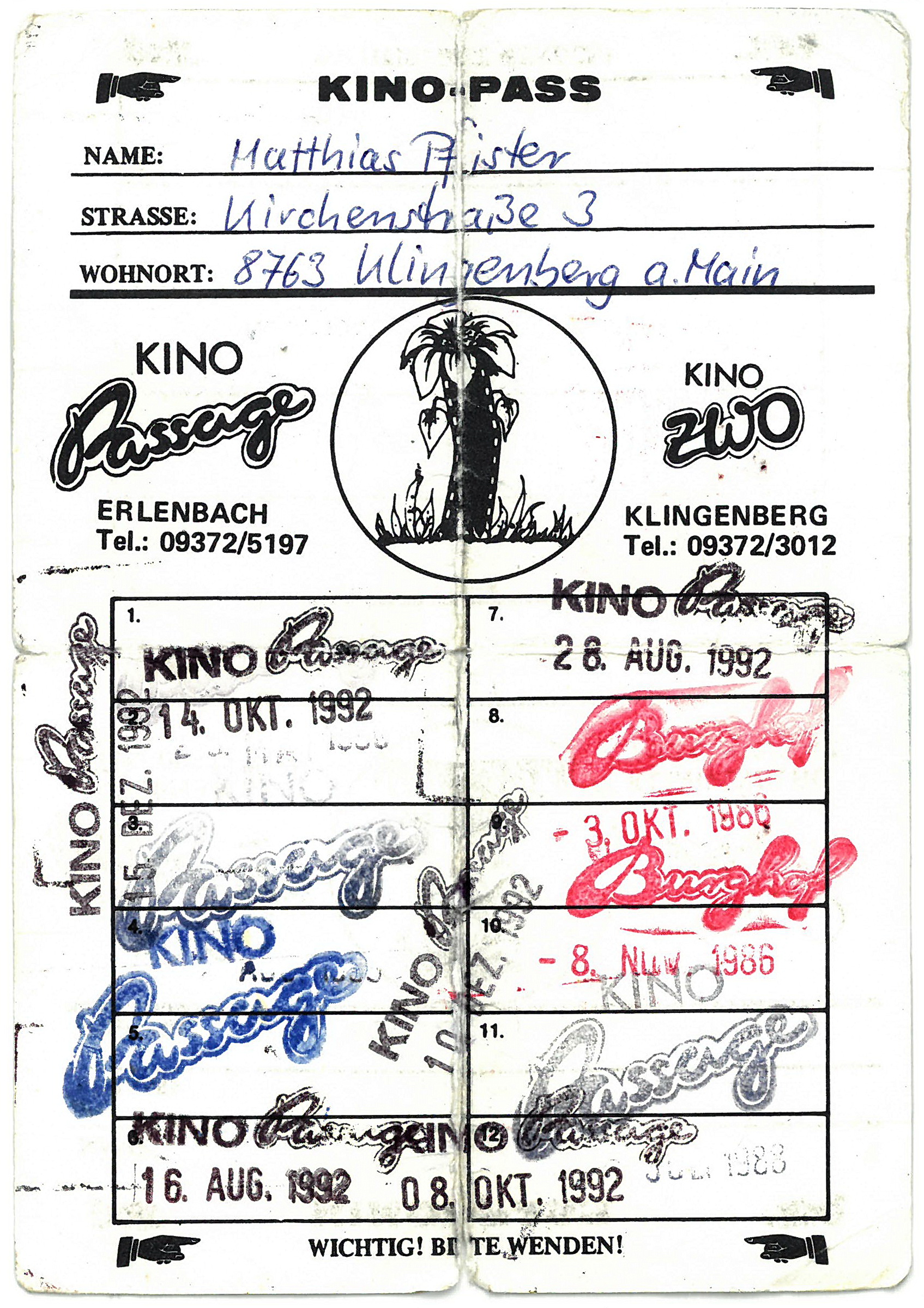 Ein Kinopass mit Sammlerwert