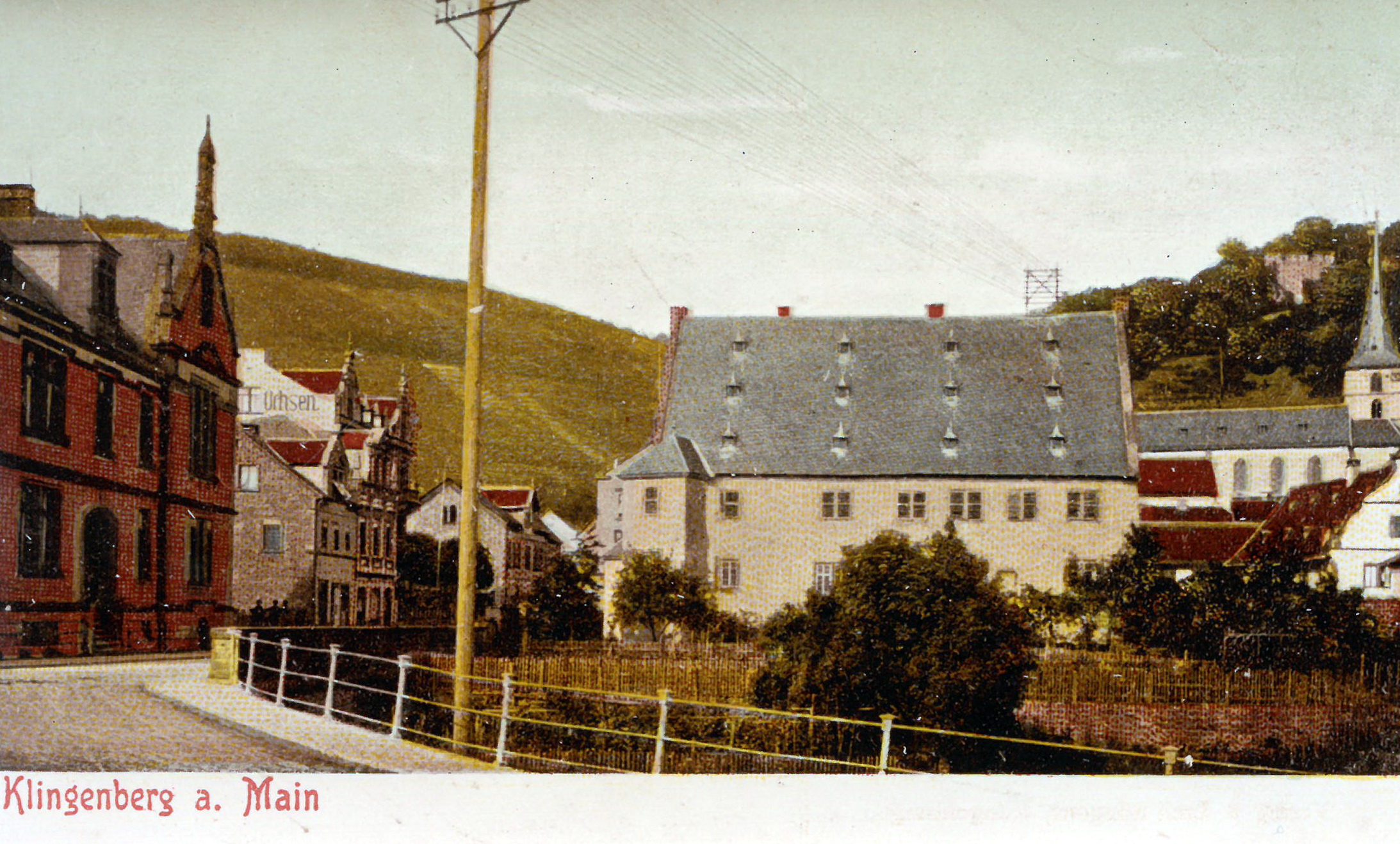 Ansichtskarte mit Haupthaus um 1910