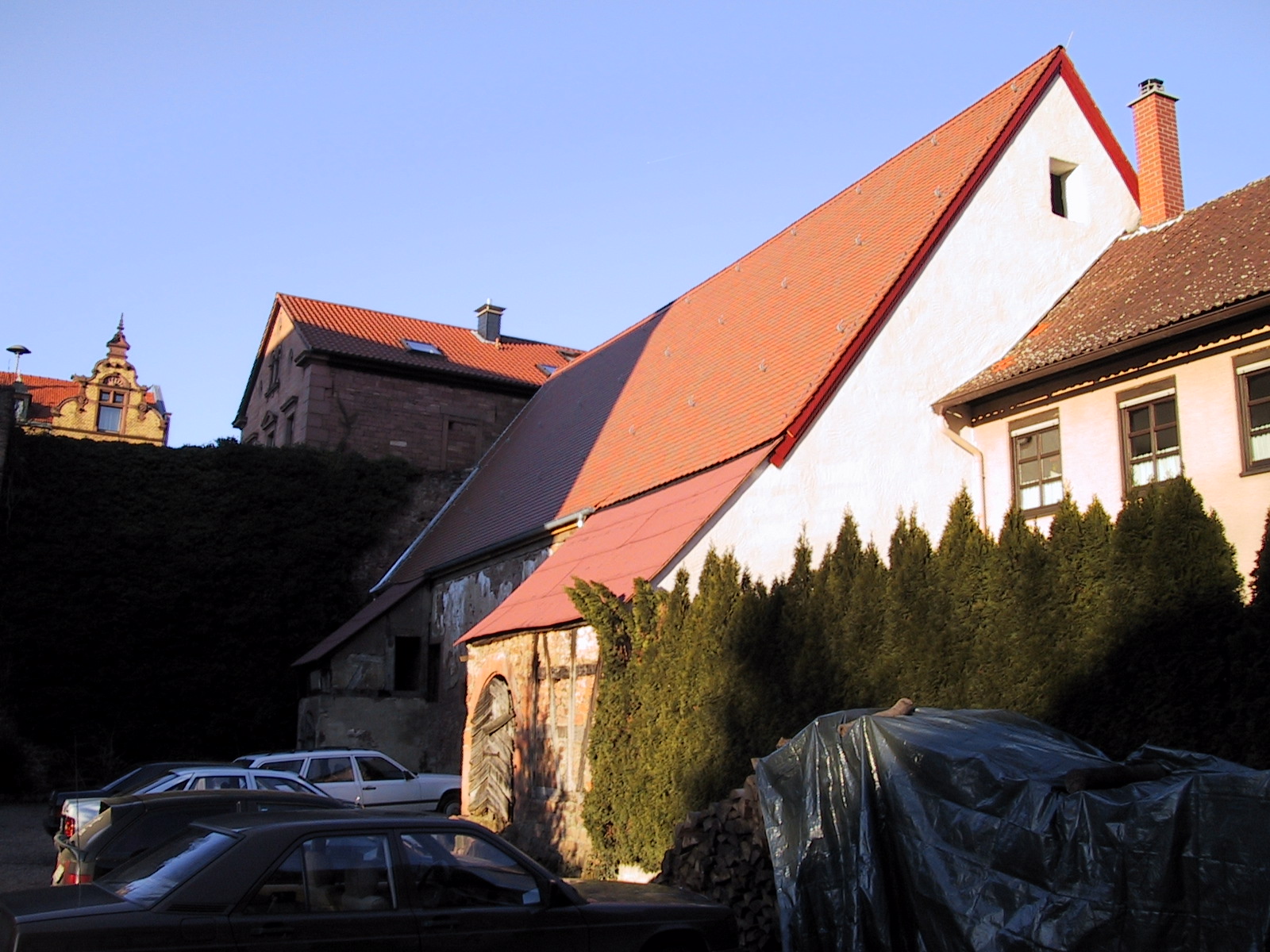 Blick auf die Schlossscheune