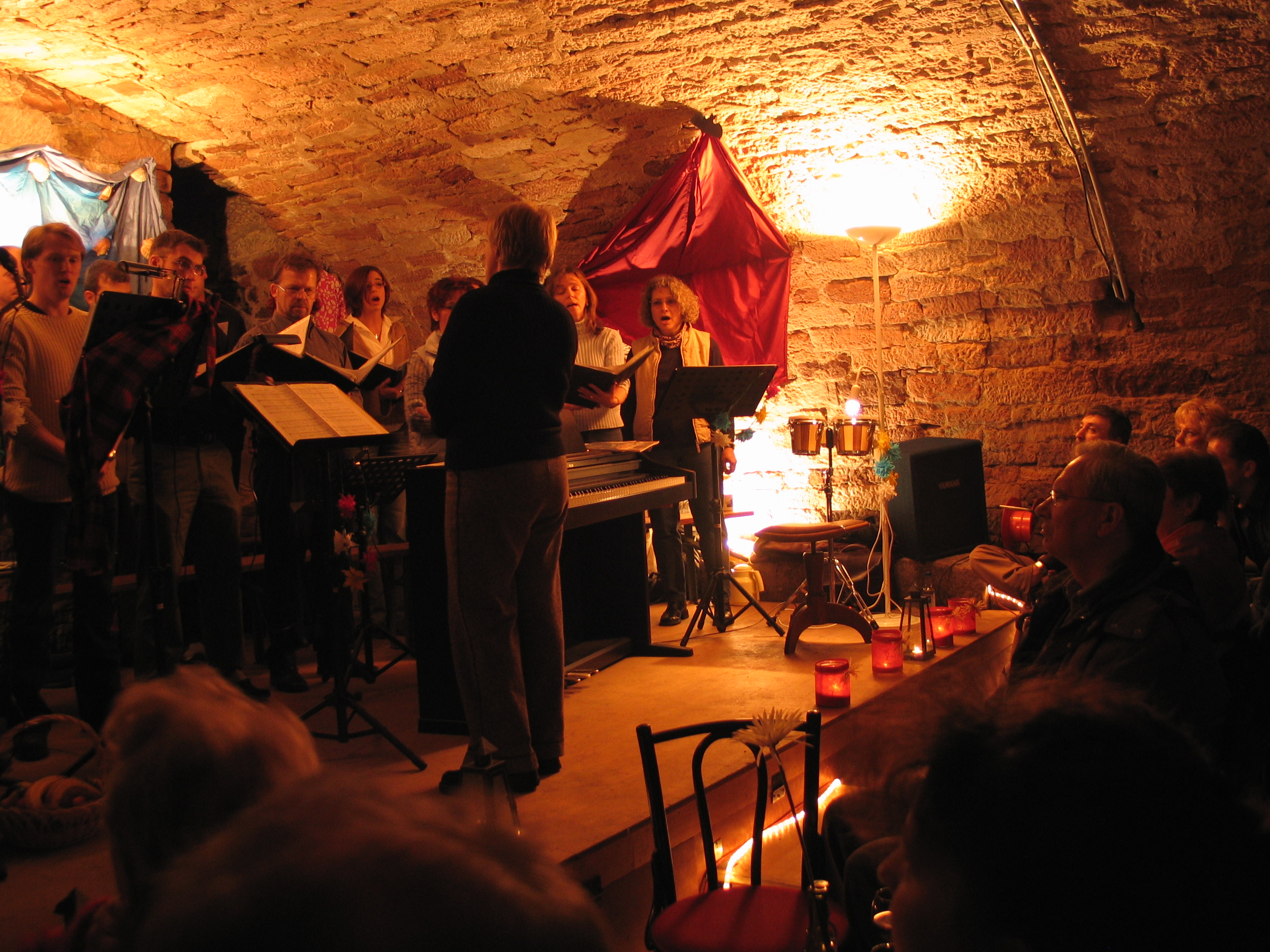 Der Chor "Da Capo" beim "Blue Friday" 2004