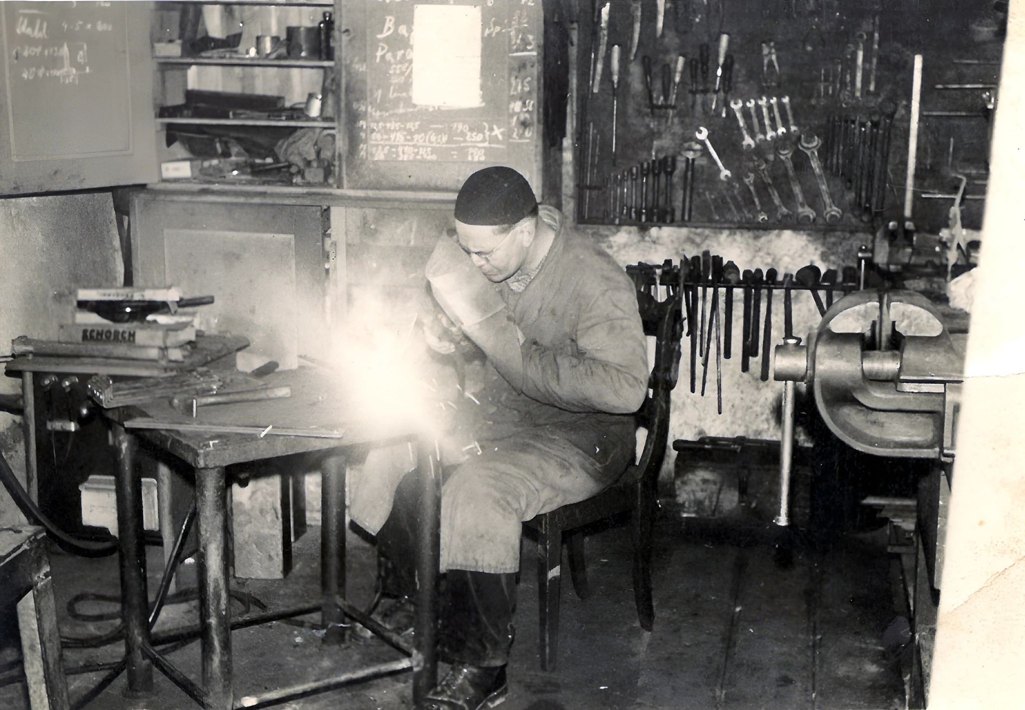 Blick in die Schlosserei in der Weingartenstraße