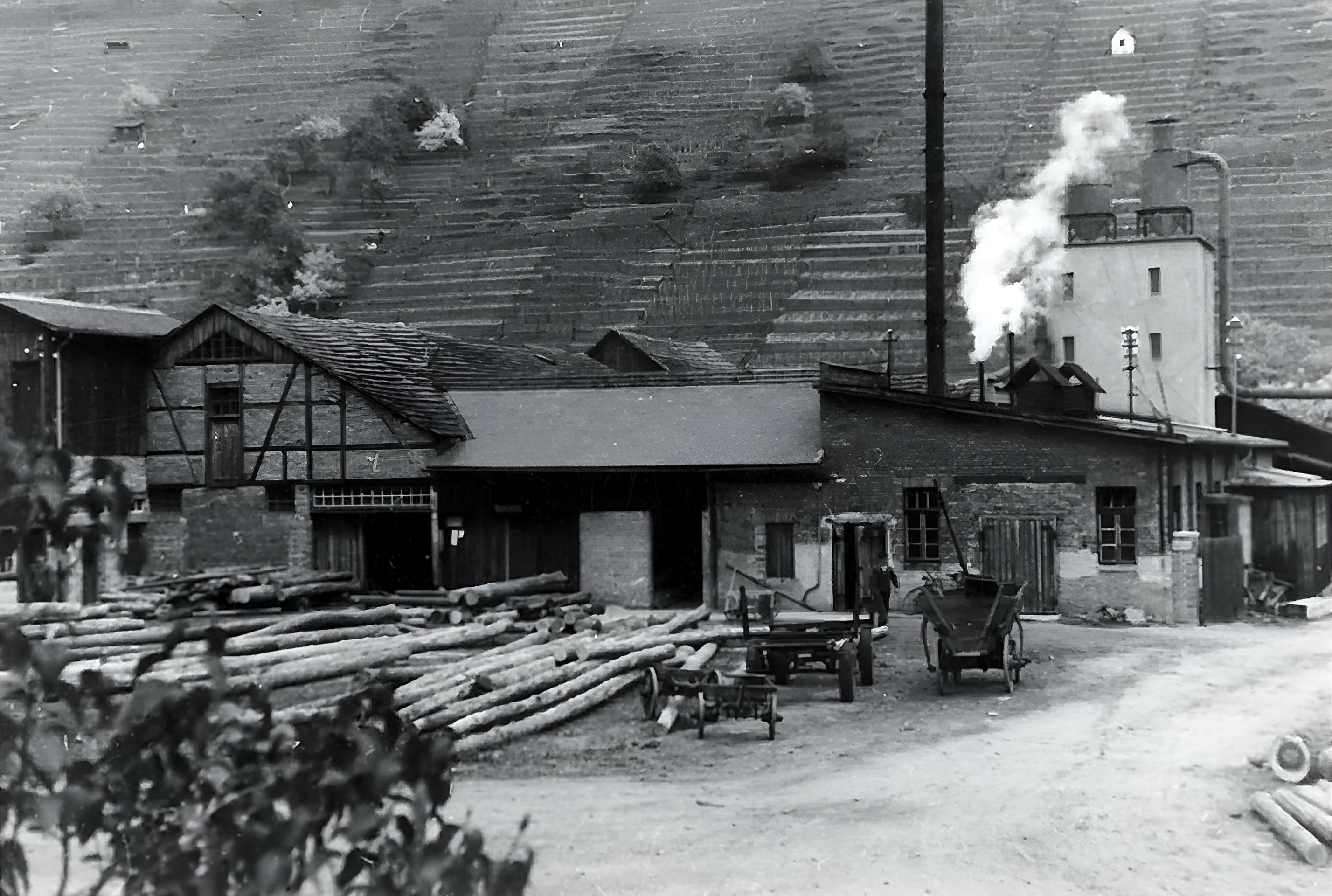 Das Sägewerk Ühlein im Mai 1947