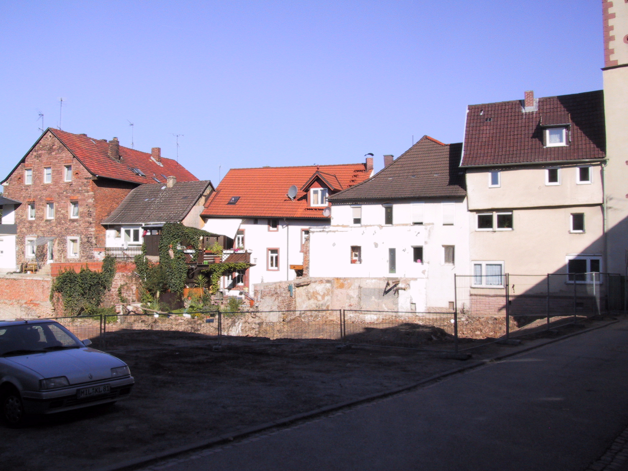 Die Gebäude sind abgerissen