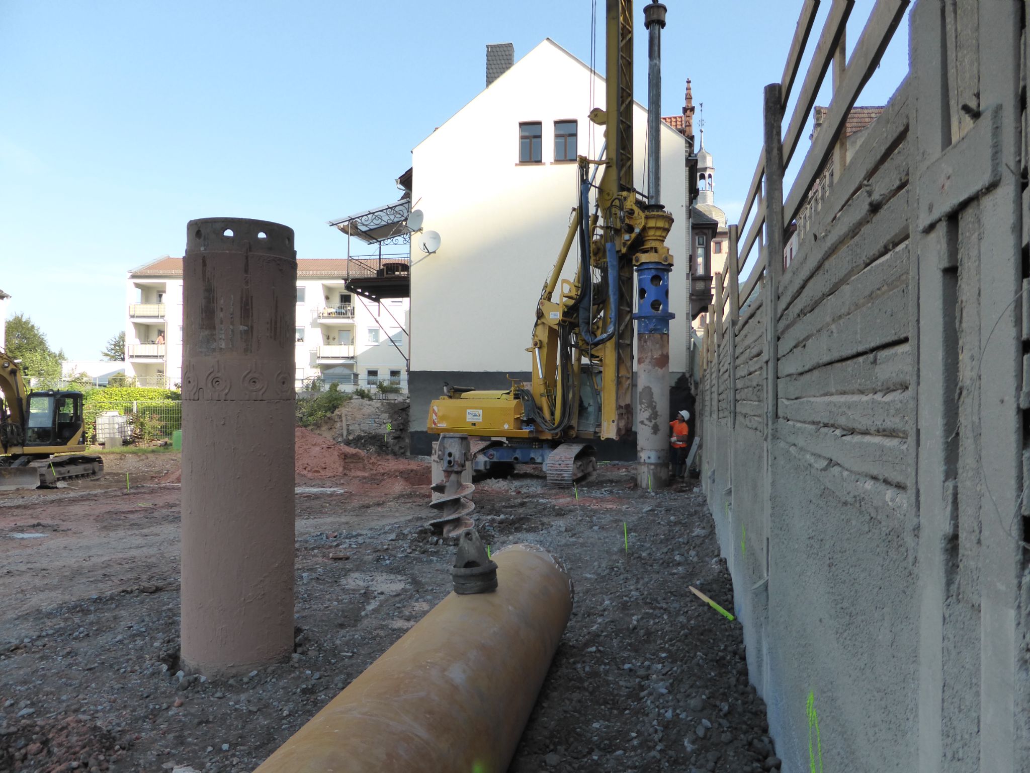 Einbringung von Bohrpfählen