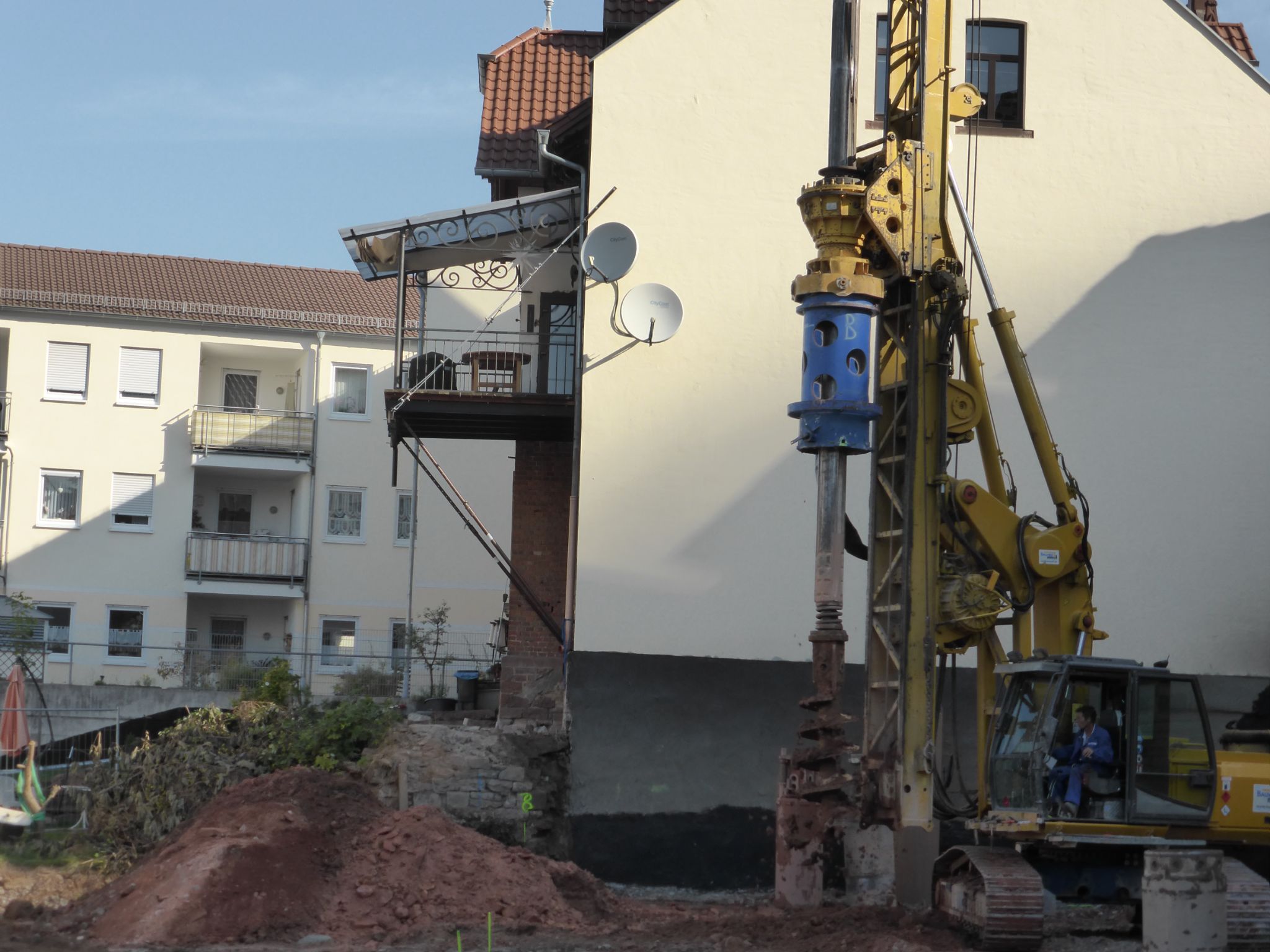 Einbringung von Bohrpfählen