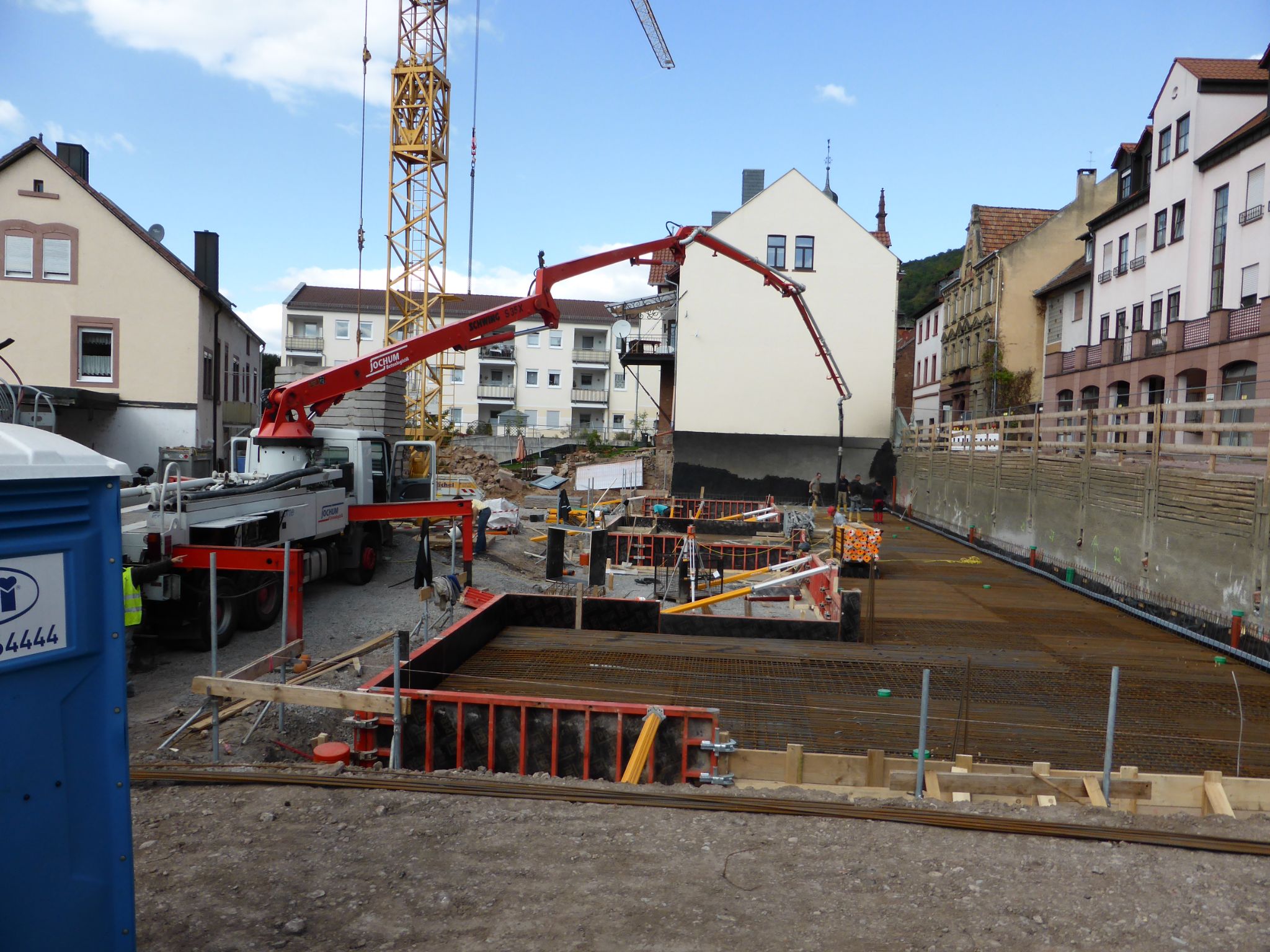 Betonieren der Bodenplatte