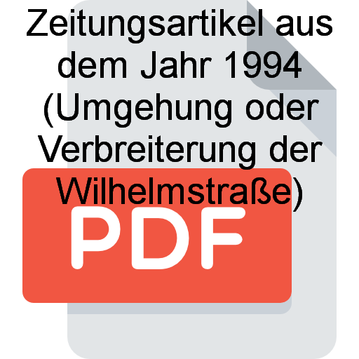 Z Zeitungsartikel Wilhelmstr 1994