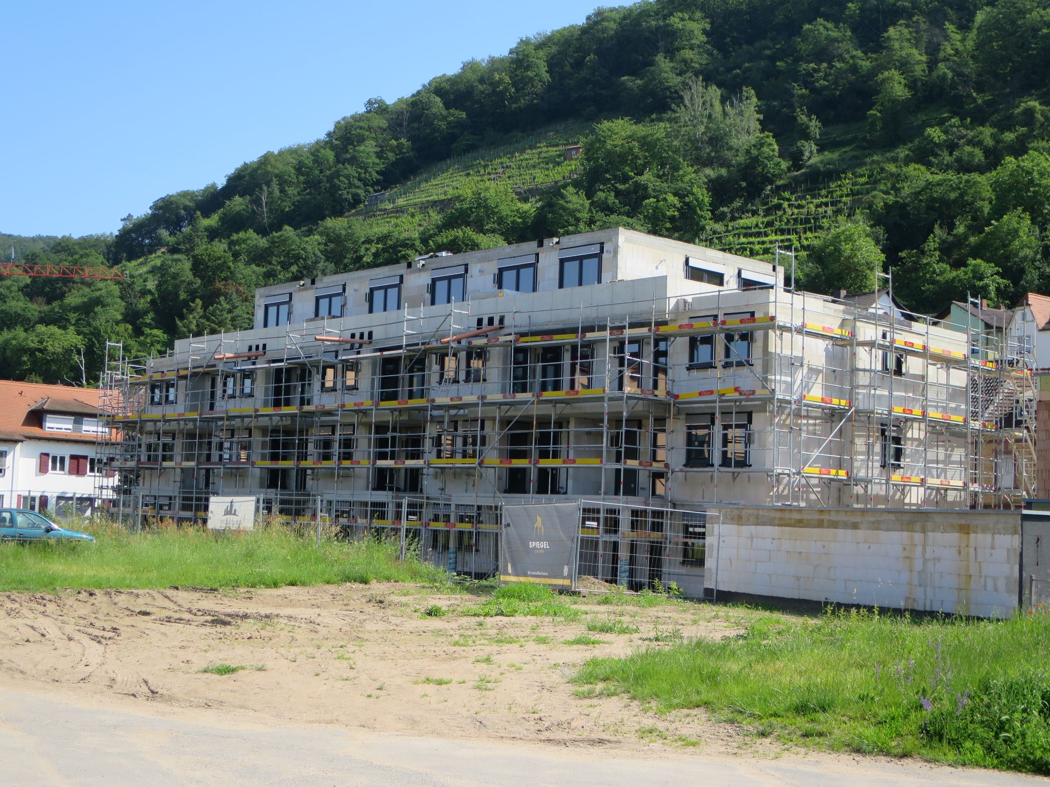 Baufortschritt am 07.06.2024 (Südwestansicht)