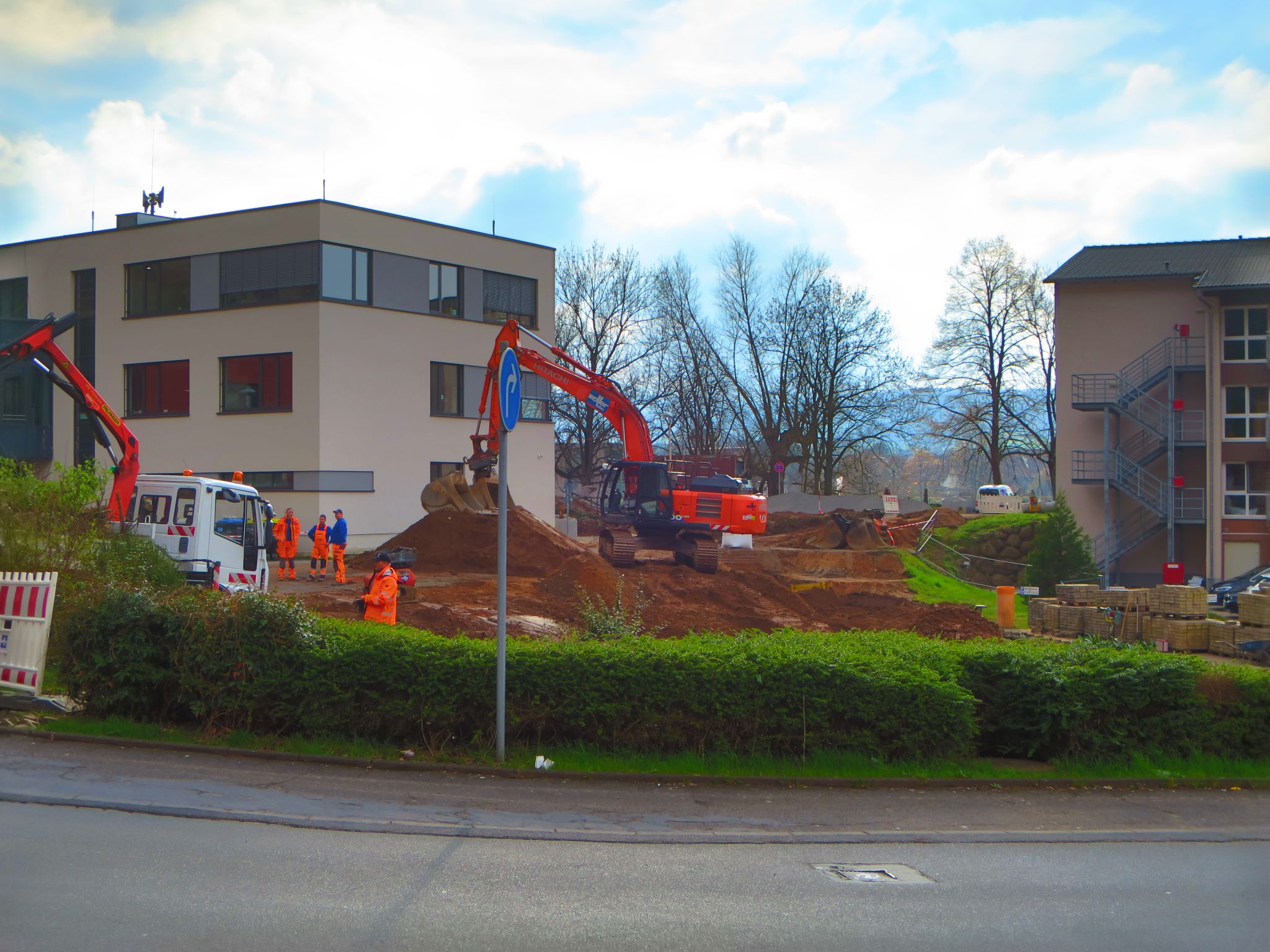 Das Rathausumfeld vor der Neubebauung
