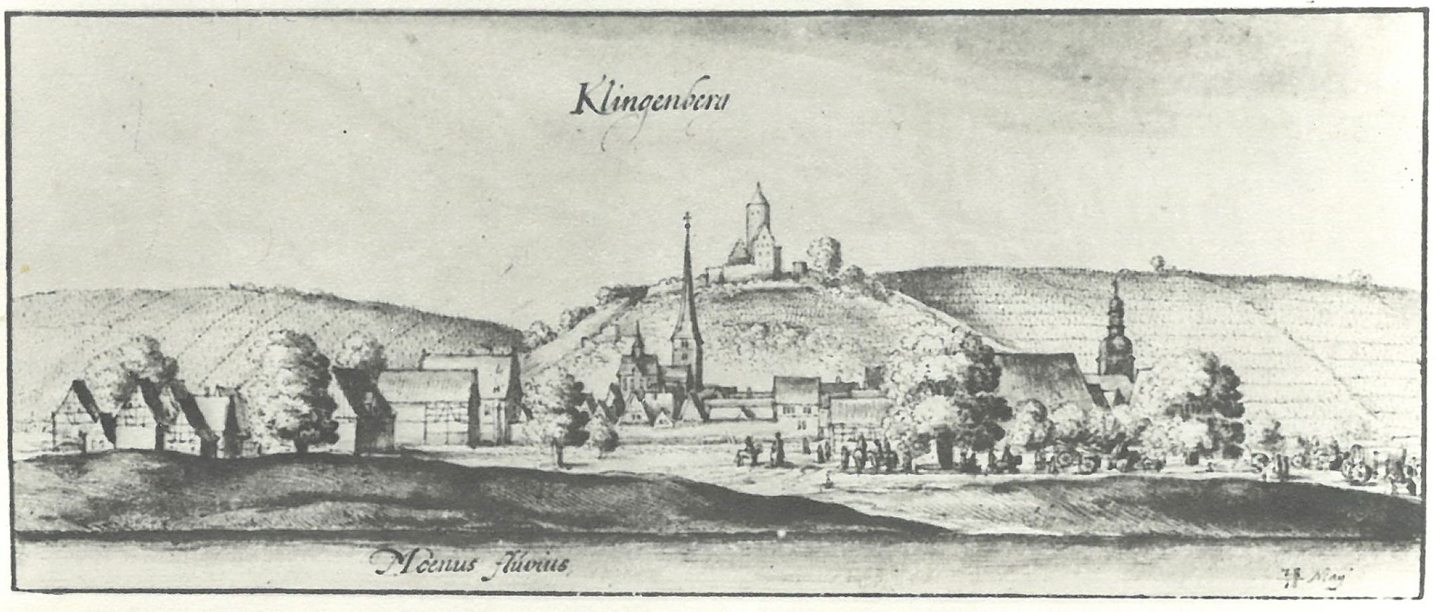 Aquarellierte Federzeichnung von Wenzel Hollar um 1636