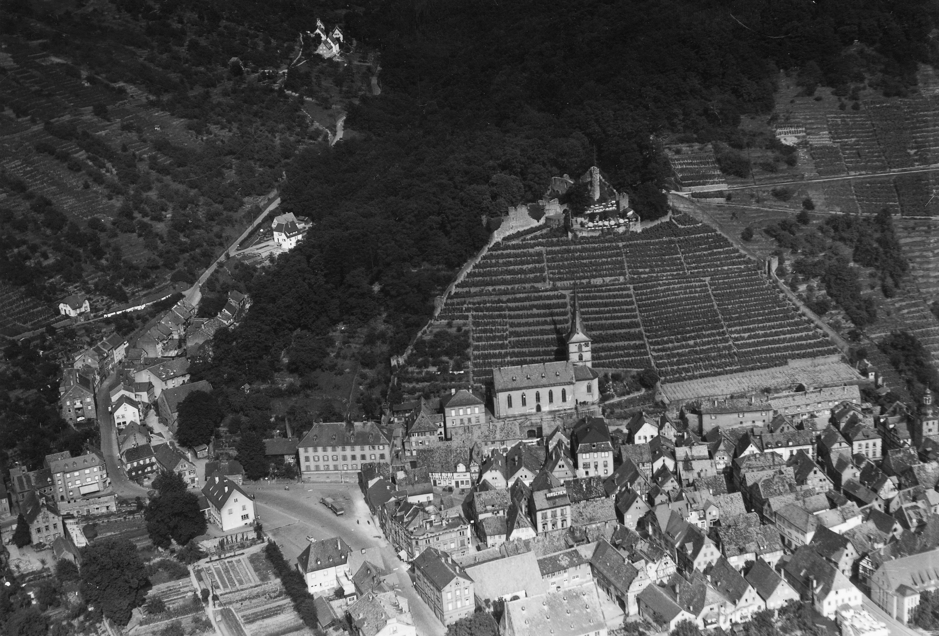 Luftaufnahme Klingenberg 1954