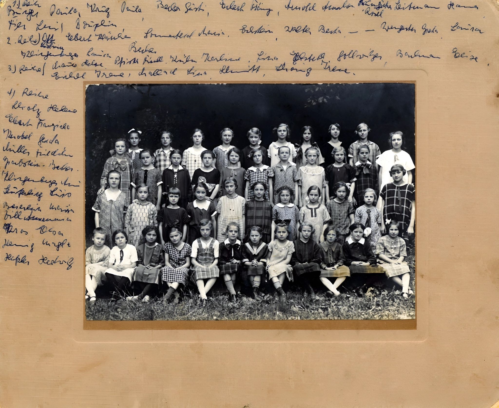 Gruppenfoto der Schülerinnen der Mädchenschule 1925