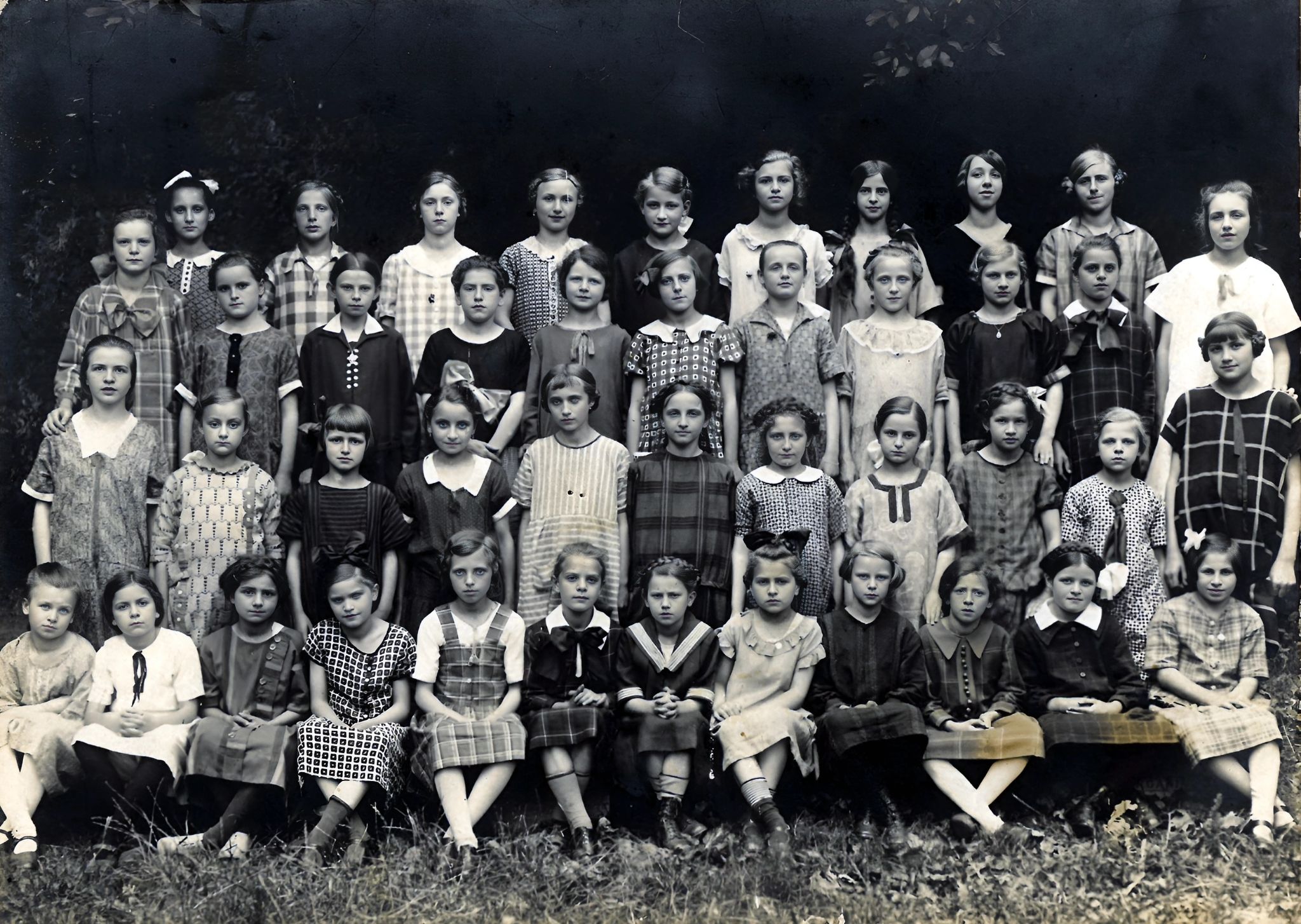 Gruppenfoto der Schülerinnen der Mädchenschule 1925