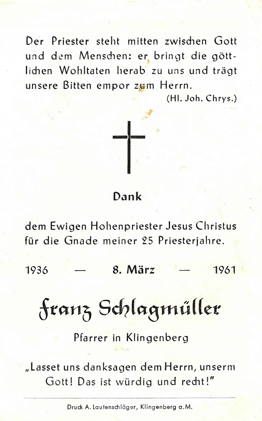 25. Priesterjubiläum Franz Schlagmüller