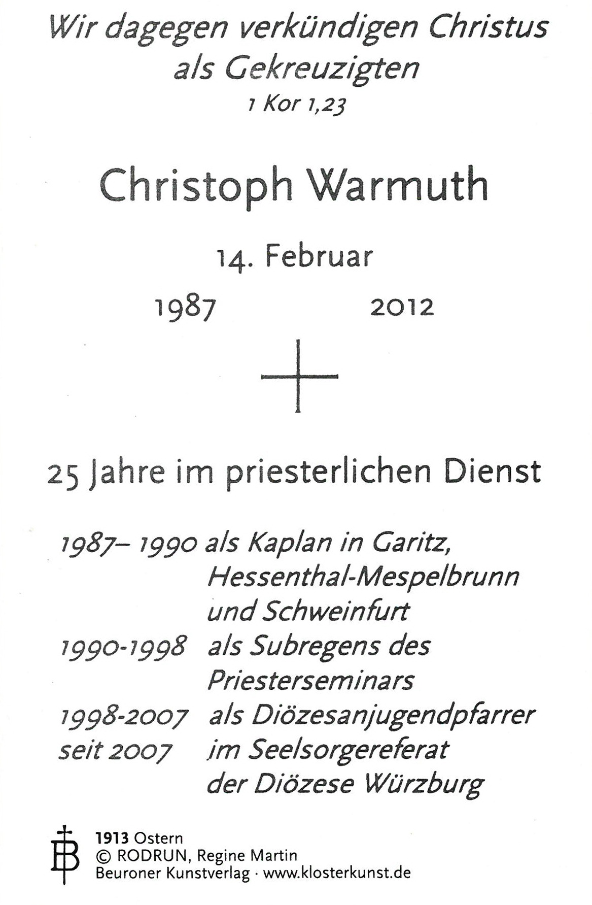 25. Priesterjubiläum Christoph Warmuth