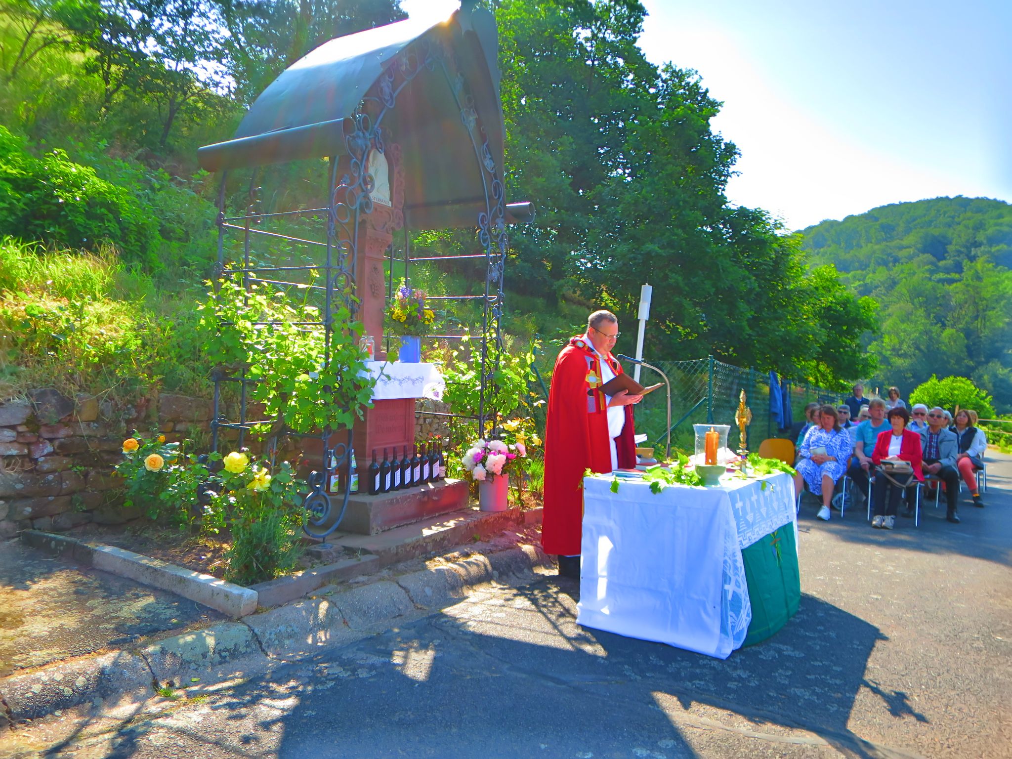 Messfeier 2023 zu Ehren des Hl. Urbanus am Urbanusbildstock in der Hohbergstraße