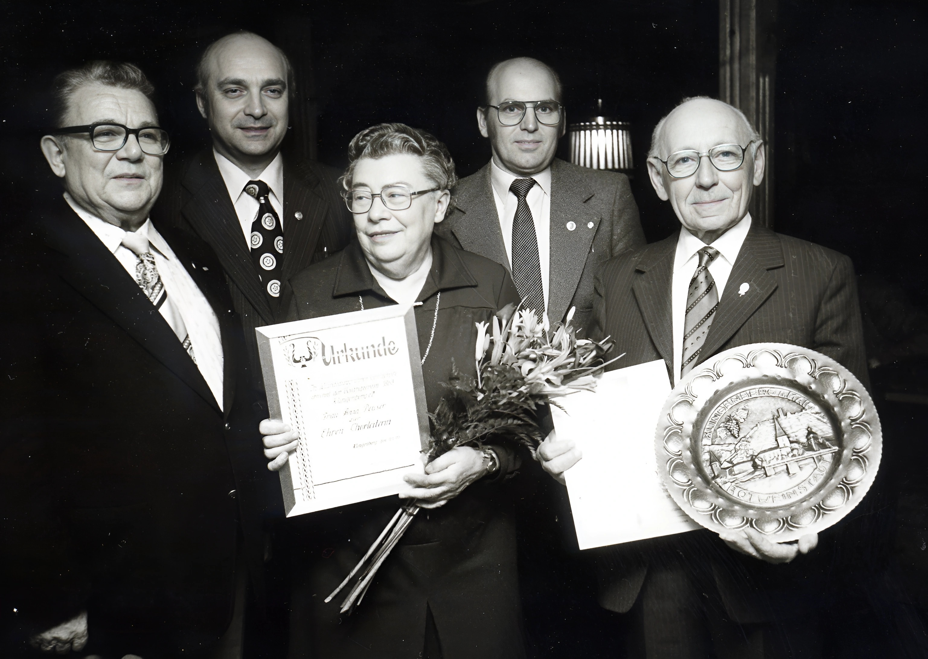 Ehrenabend für Anna Peuser und Eugen Klingenberger am 25. April 1980
