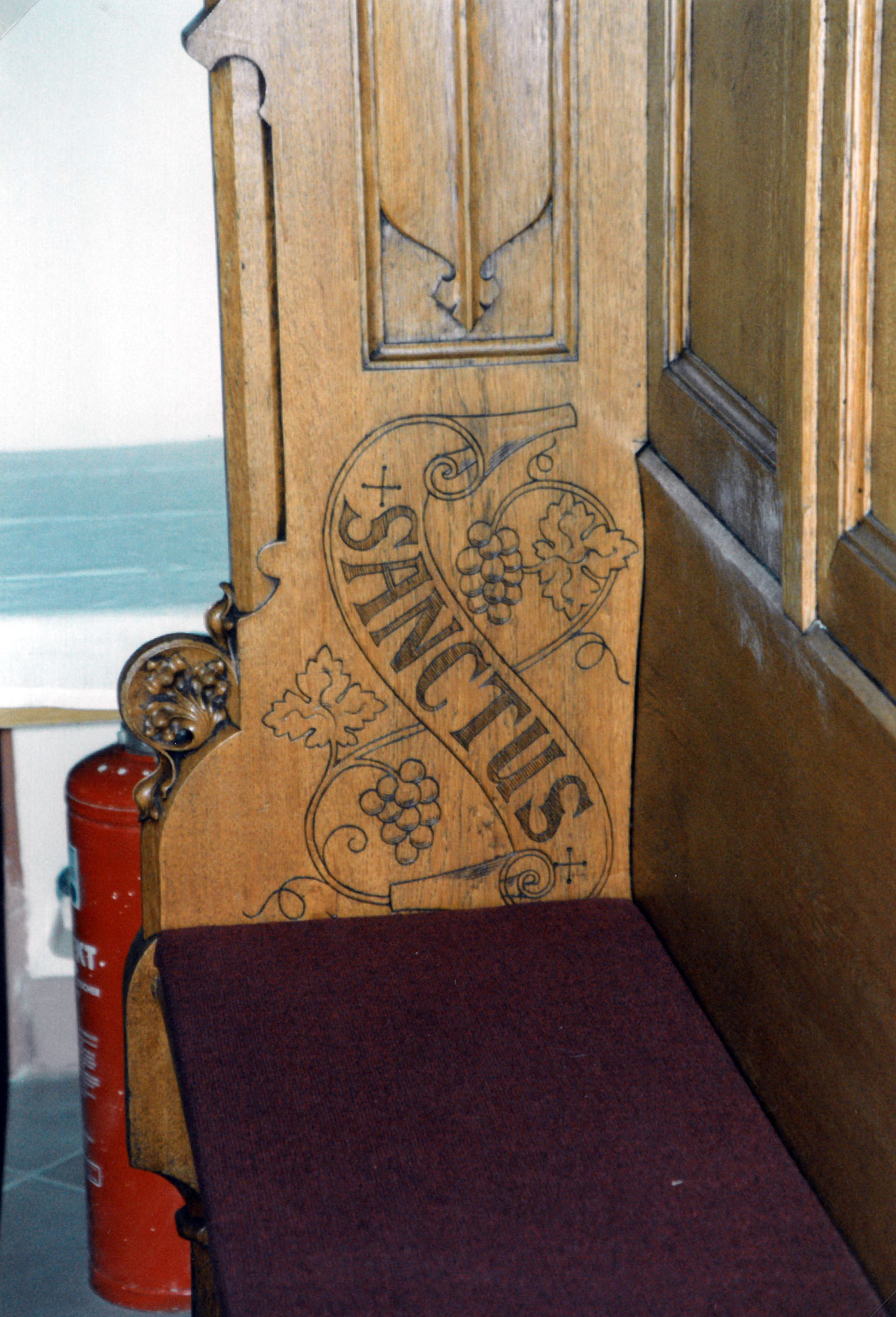 Detailansicht des Chorstuhls