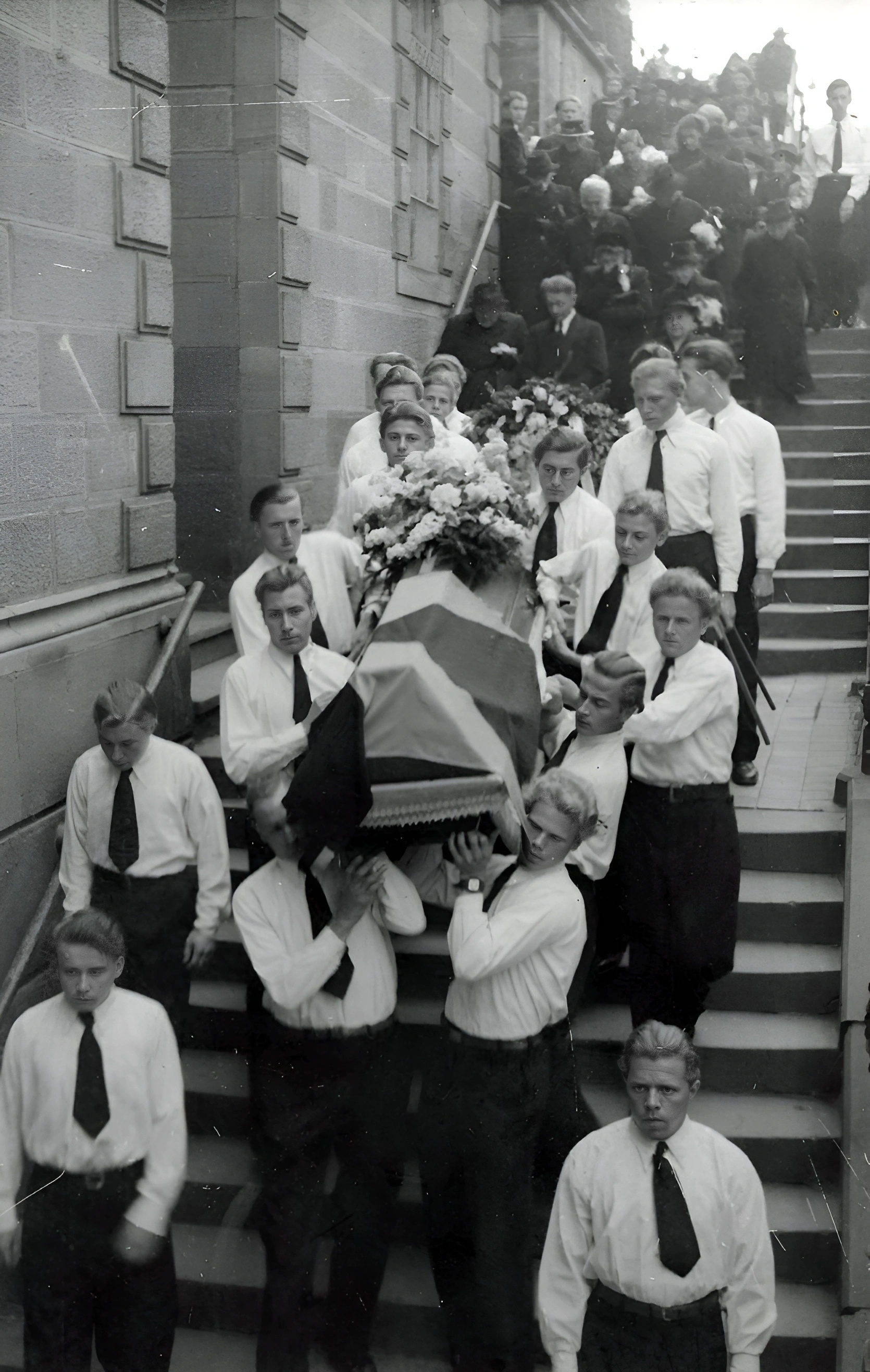 Trauerzug für Pfarrer Georg Stumpf im Mai 1949