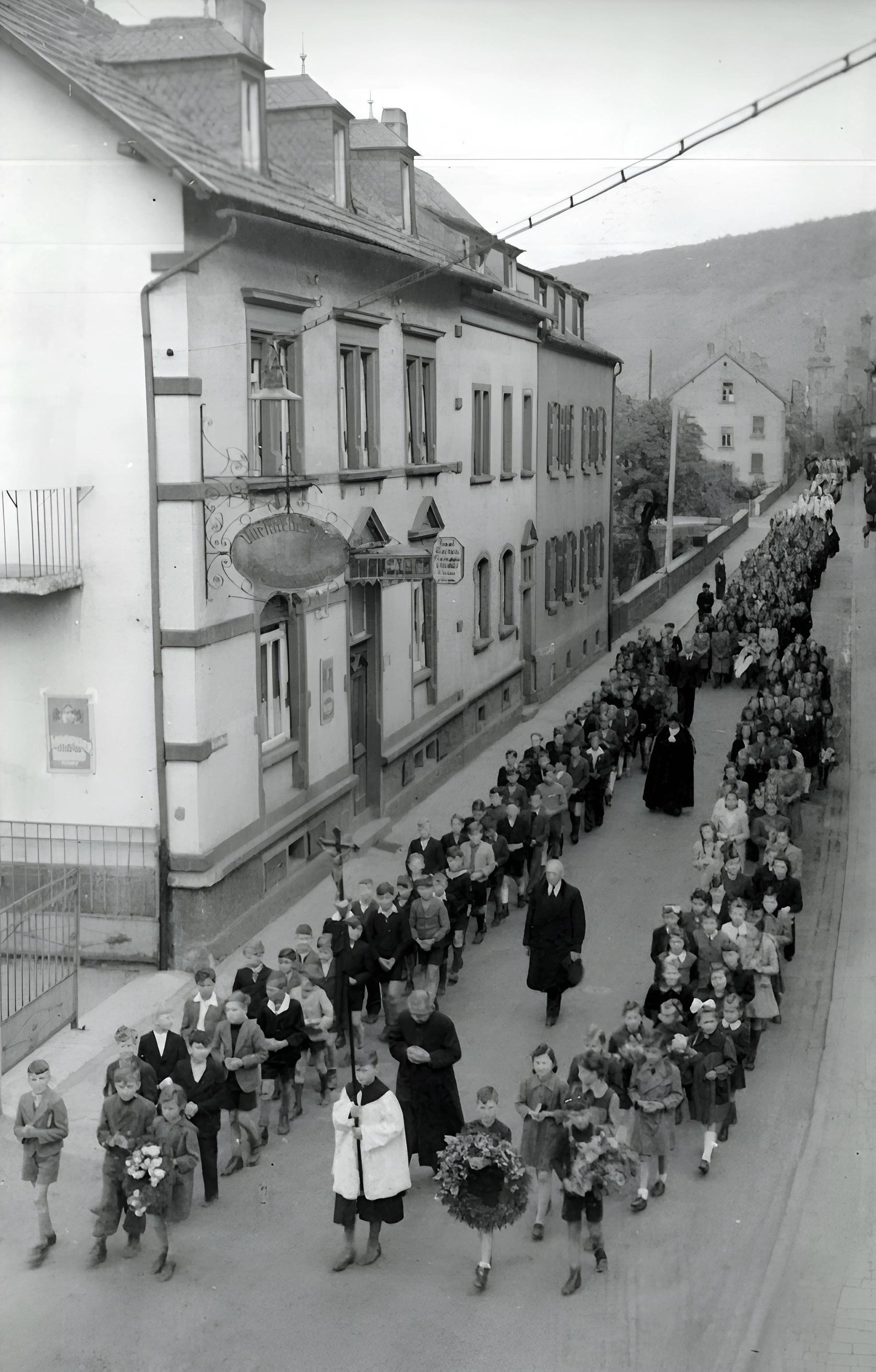 Trauerzug für Pfarrer Georg Stumpf im Mai 1949