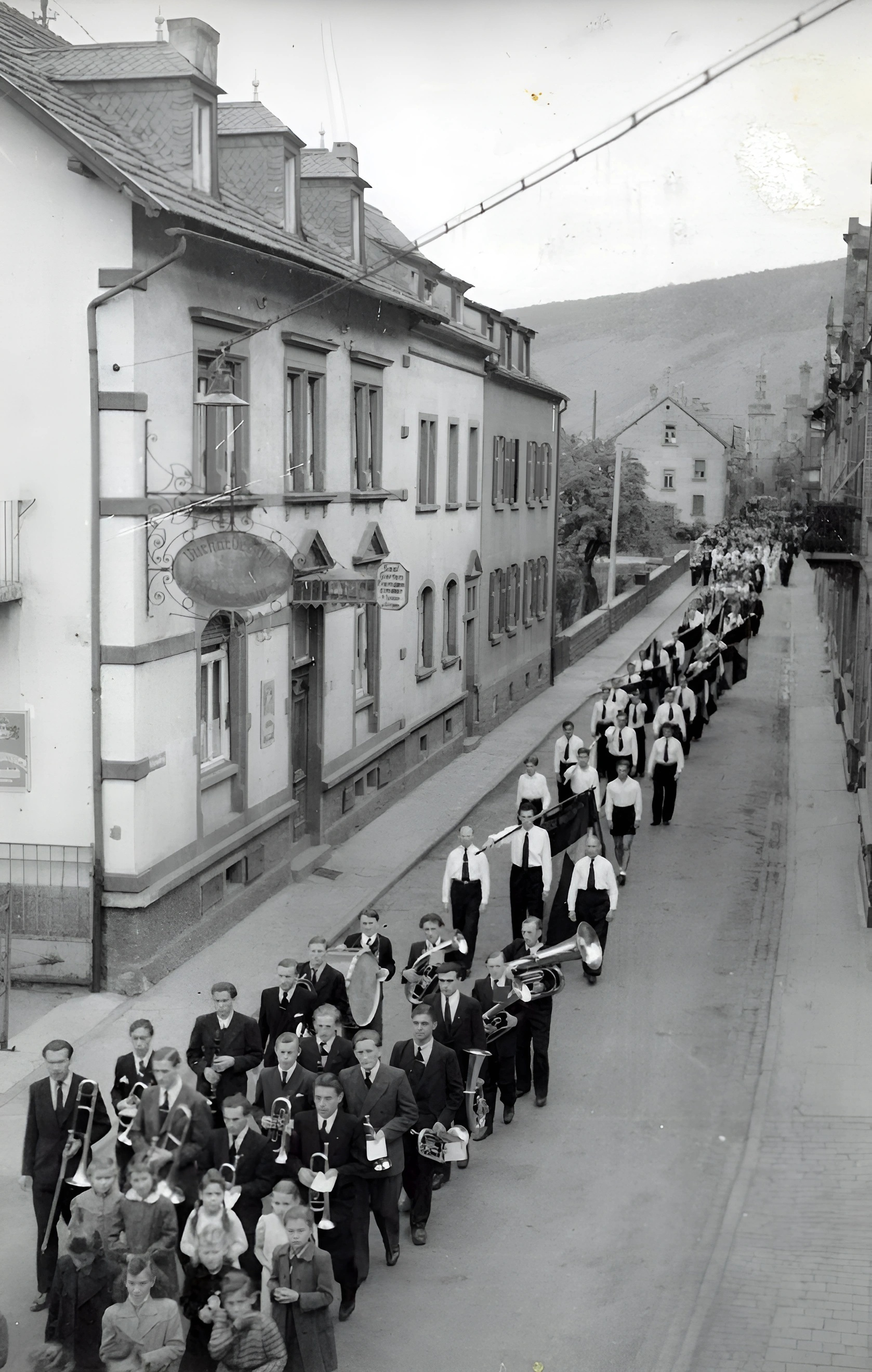 Trauerzug für Pfarrer Georg Stumpf im Mai 1949