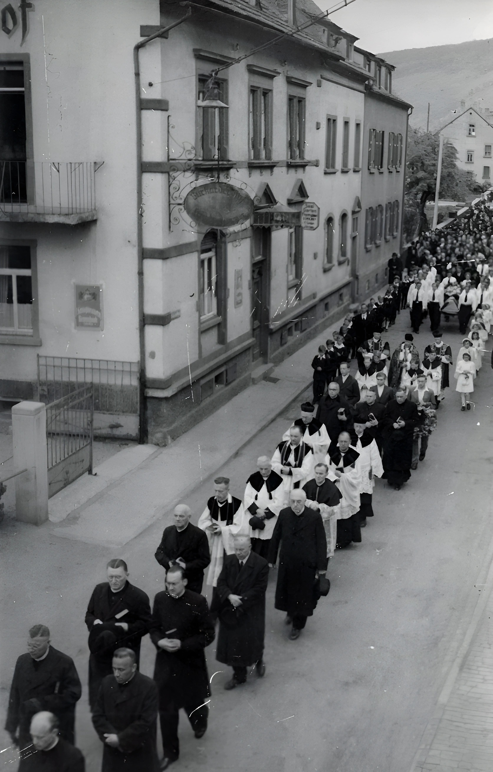 Trauerzug für Pfarrer Georg Stumpf im Mai 1949