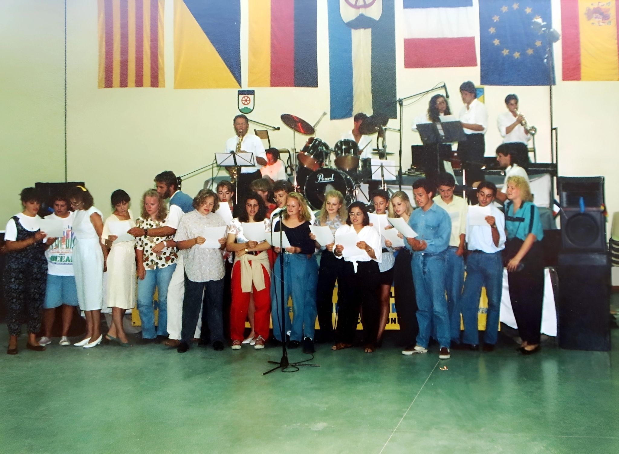 Beim Abschlussabend 1991