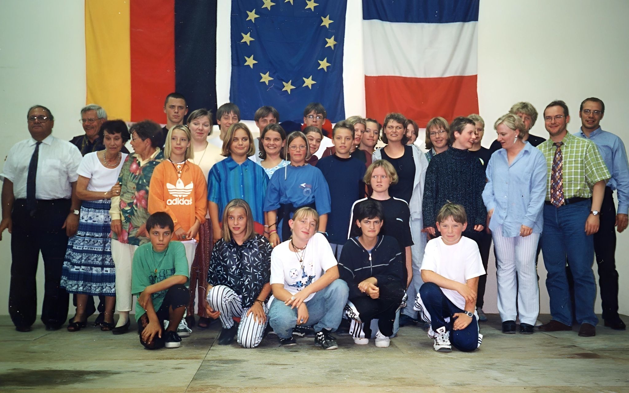 Gruppenfoto in Paris anl. Jugendaustausch 1997