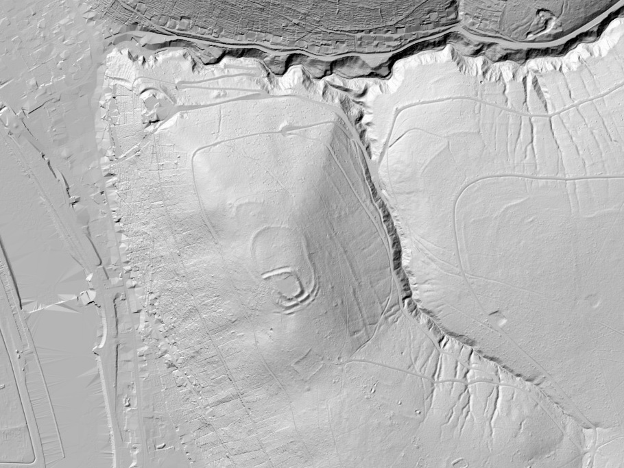 Geländemodell des Schlossbergs