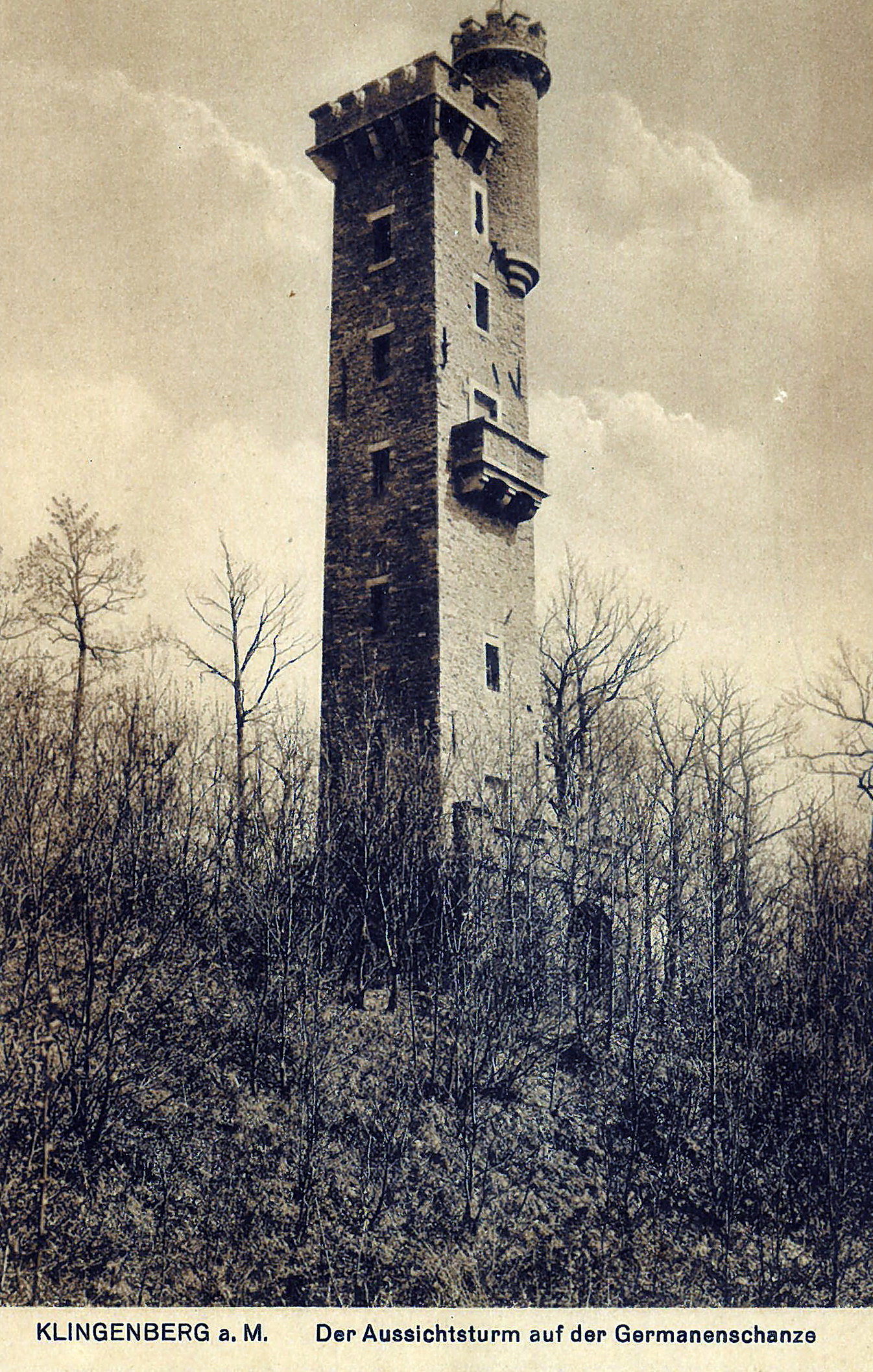 Ansichtskarte des Aussichtsturms