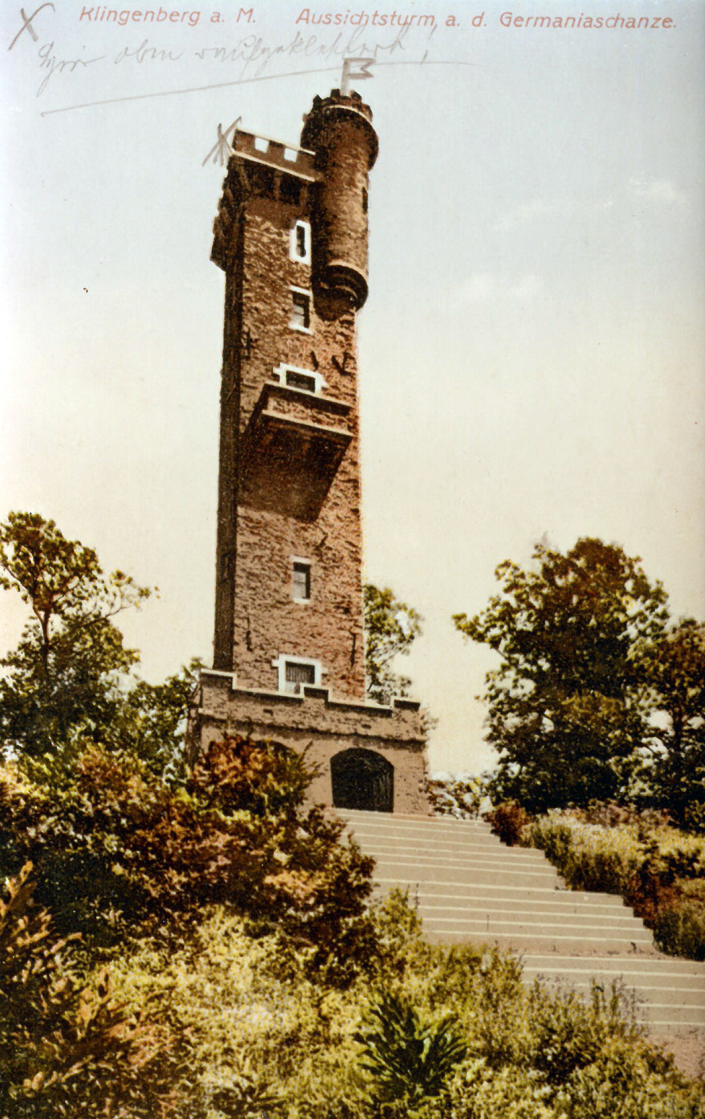 Ansichtskarte des Aussichtsturms