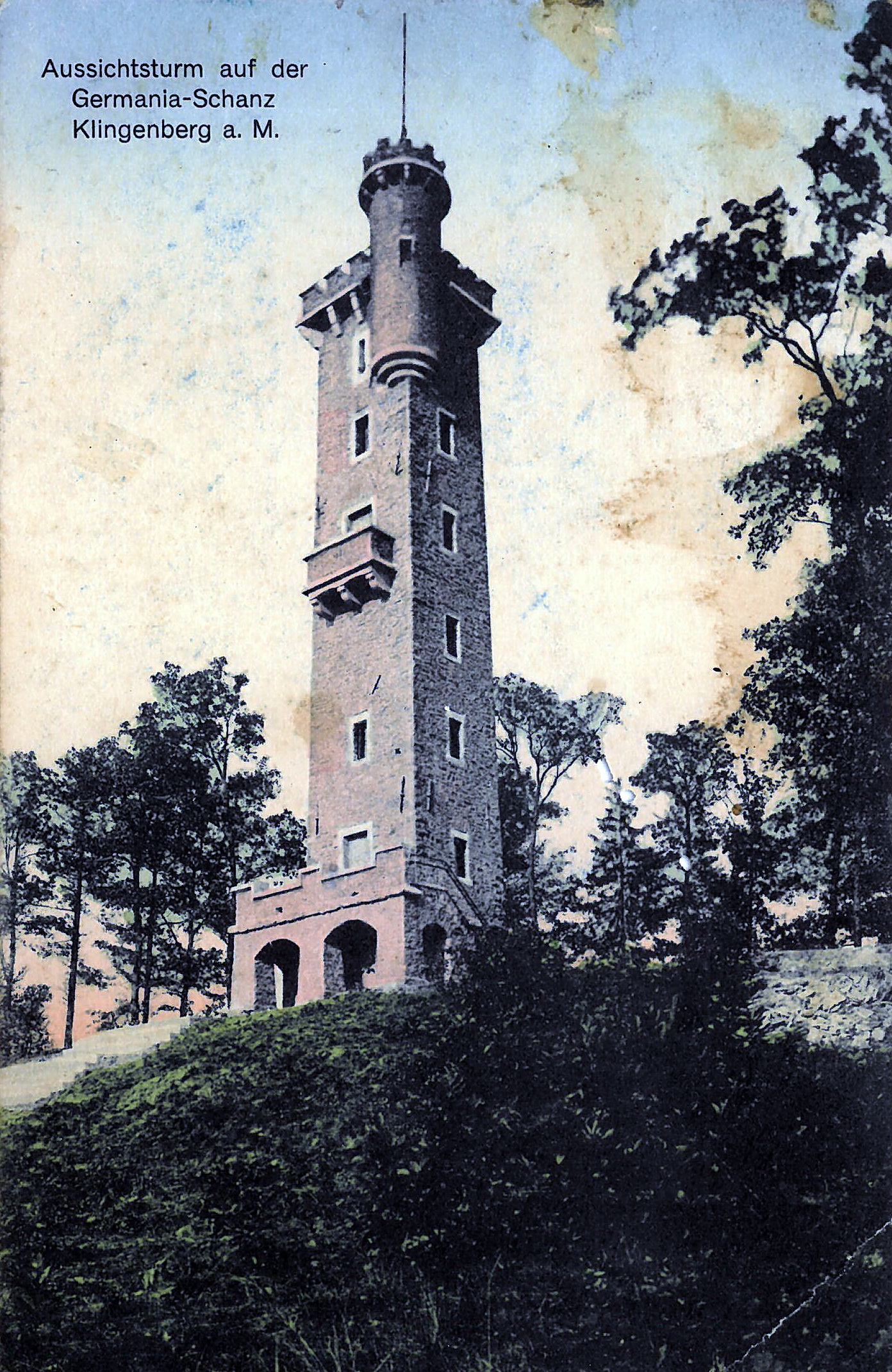 Ansichtskarte des Aussichtsturms