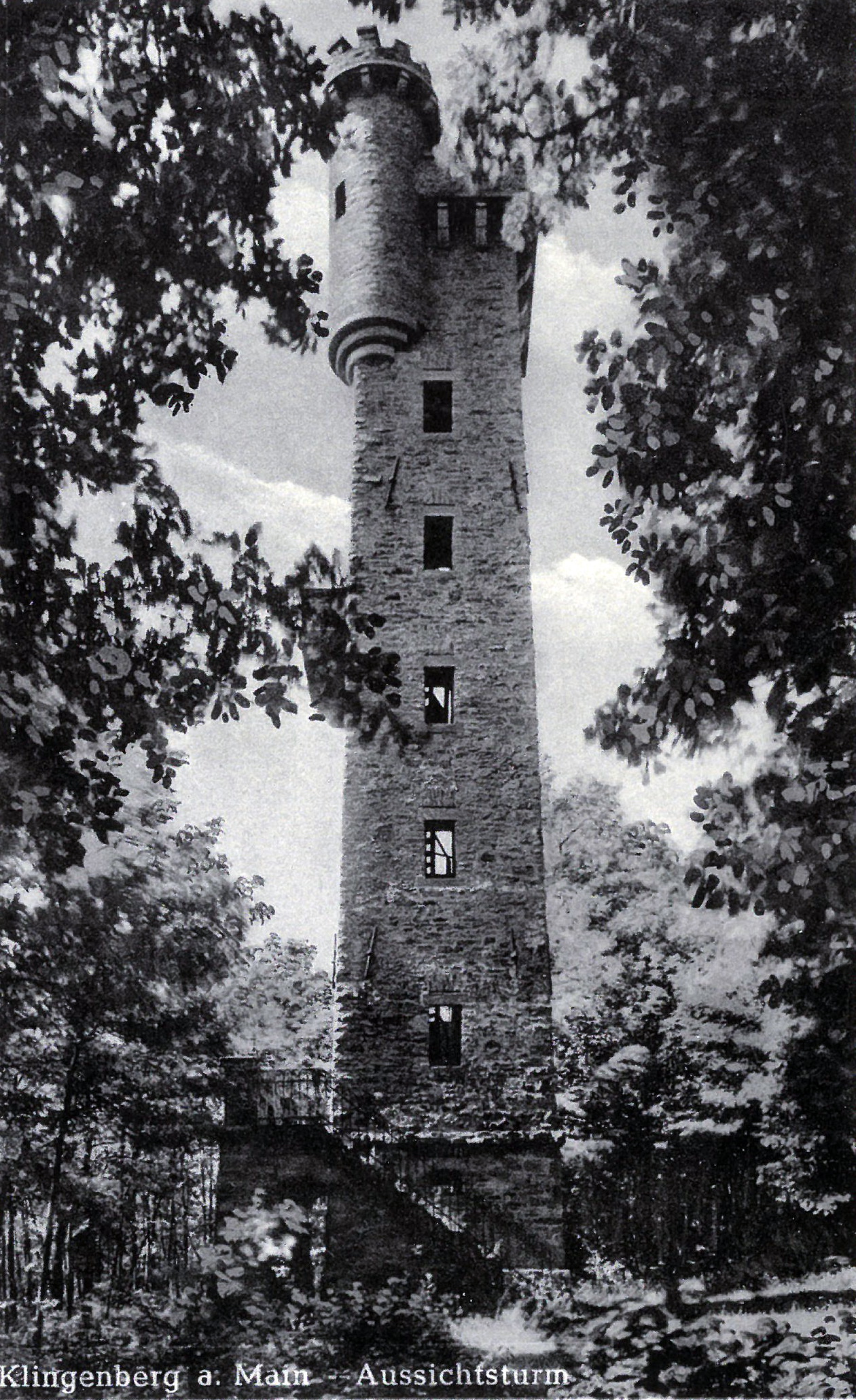 Ansichtskarte der Südseite des Aussichtsturms