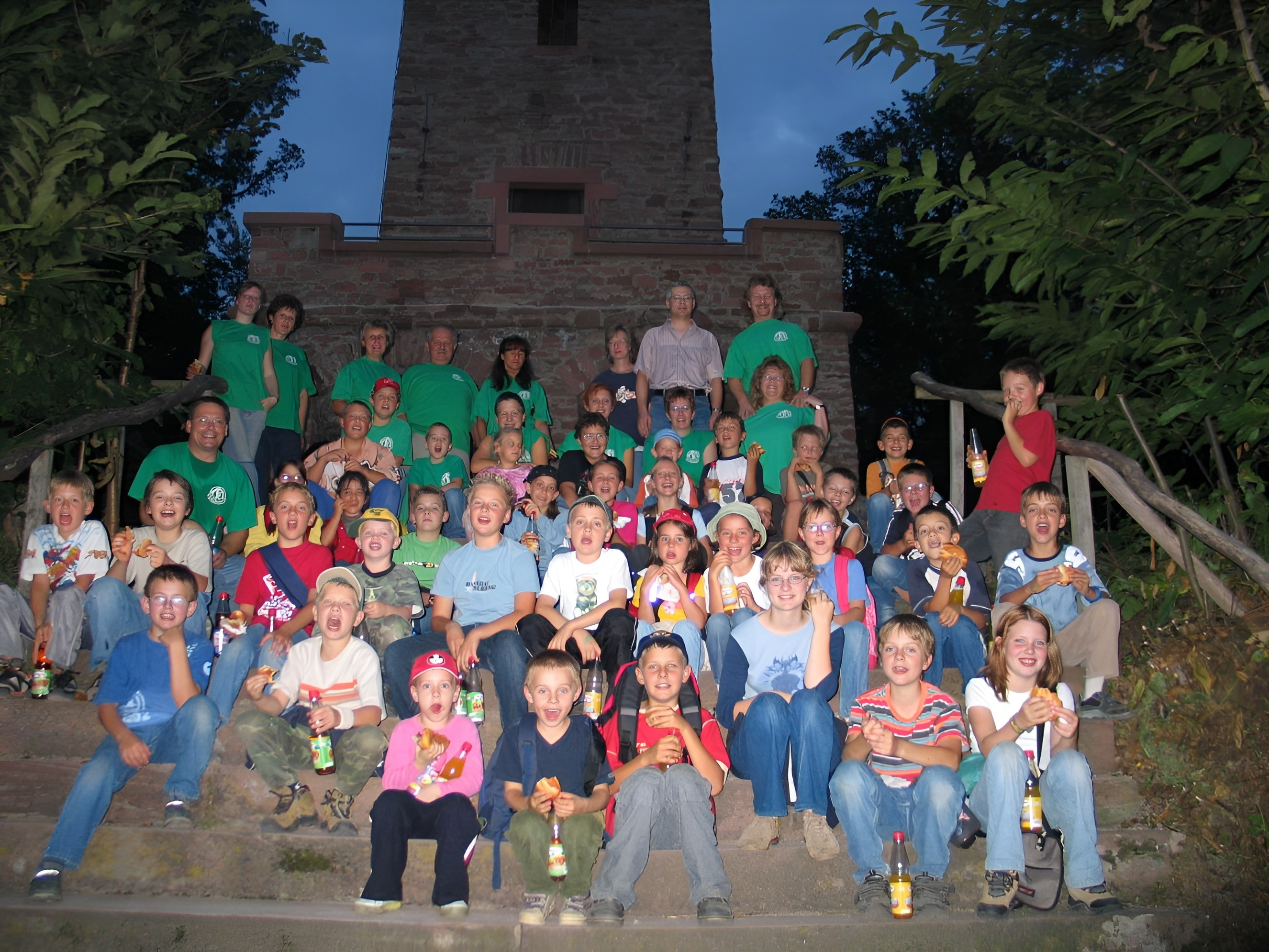 Nachtwanderung zum Aussichtturm im Jahr 2005