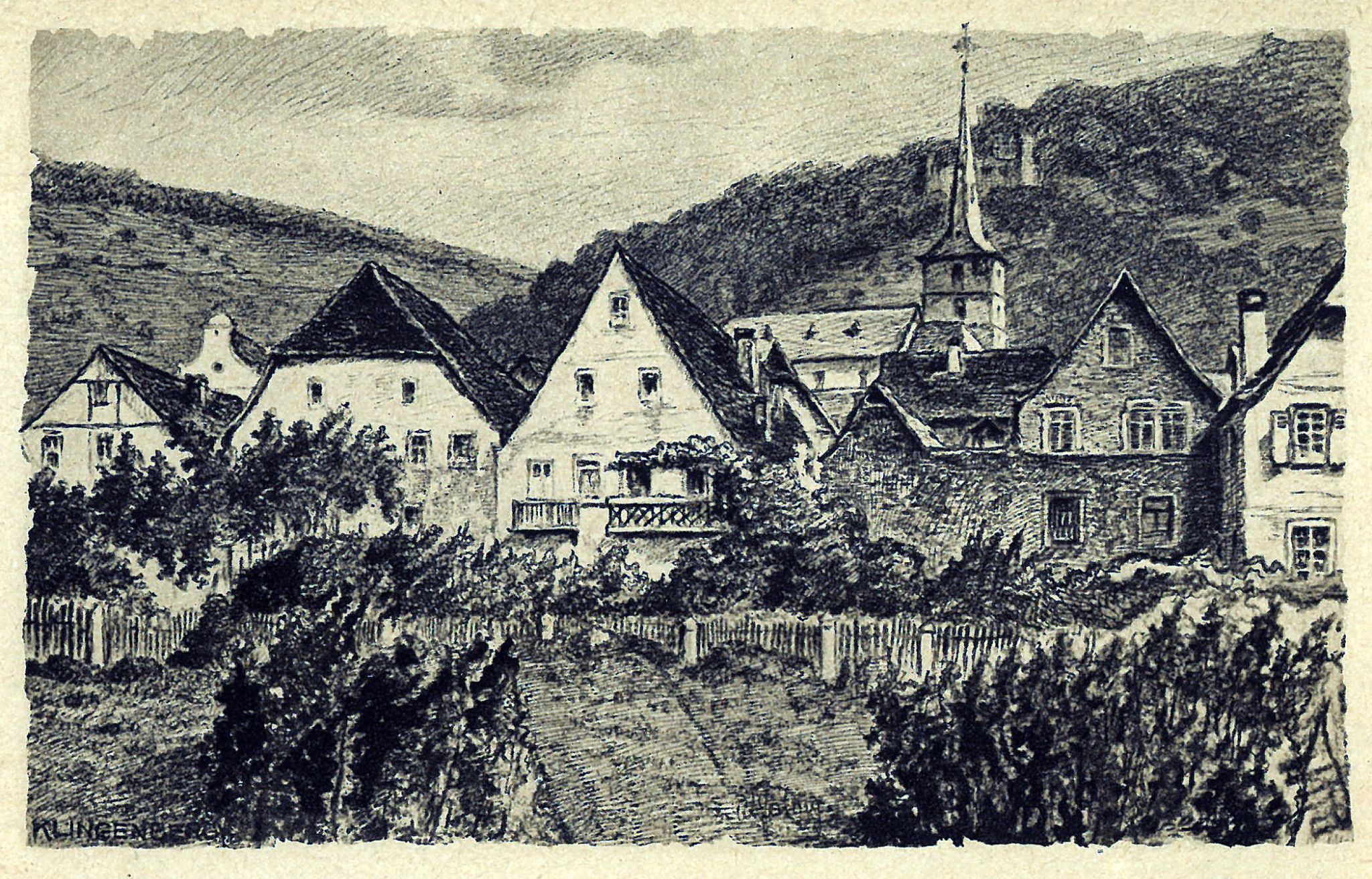 Künstleransichtskarte aus dem Jahr 1922