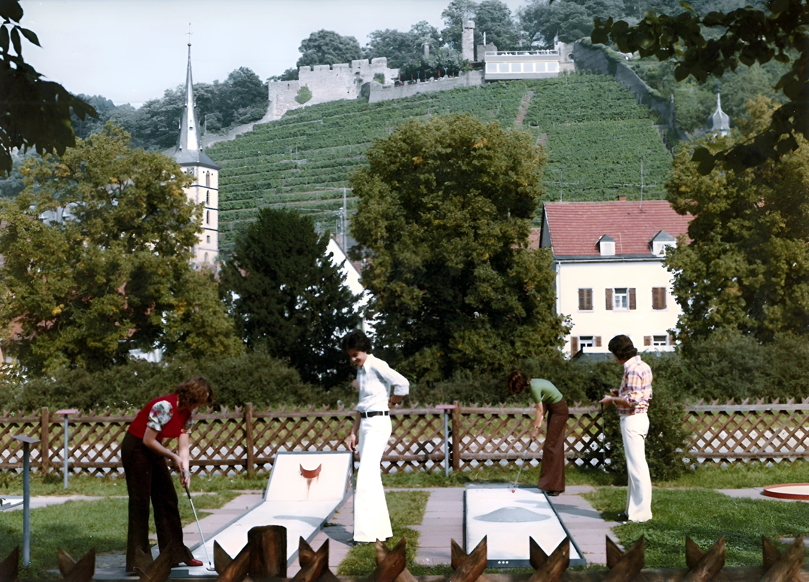 Der Minigolfplatz in den 1970er Jahren