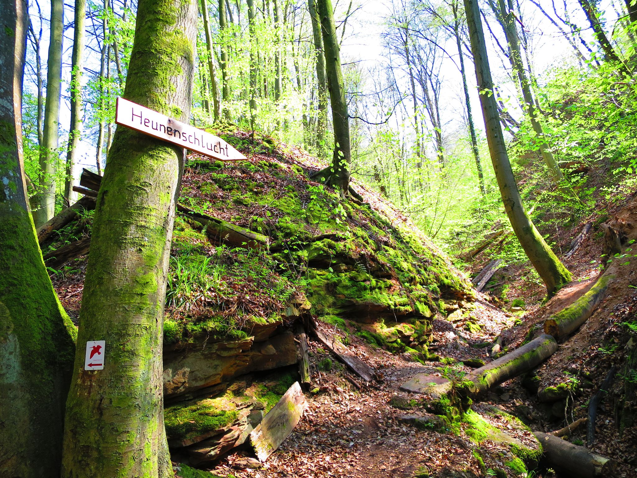 An der Abzweigung zur Heuenschlucht