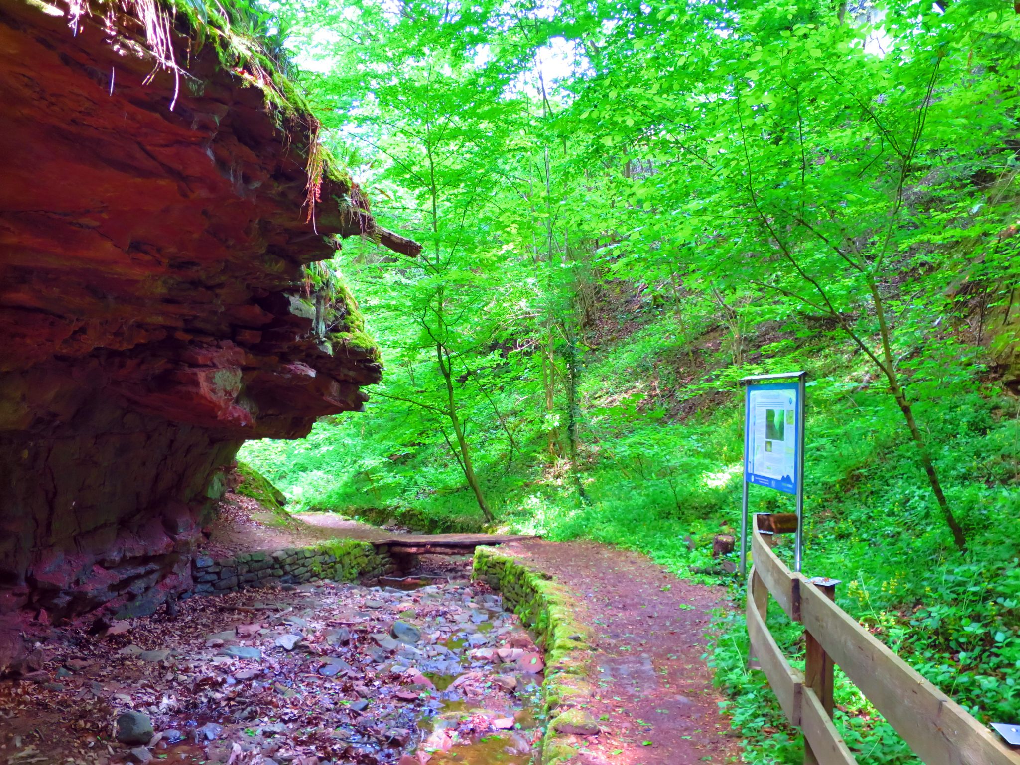 Hinweisschild zum Geotop